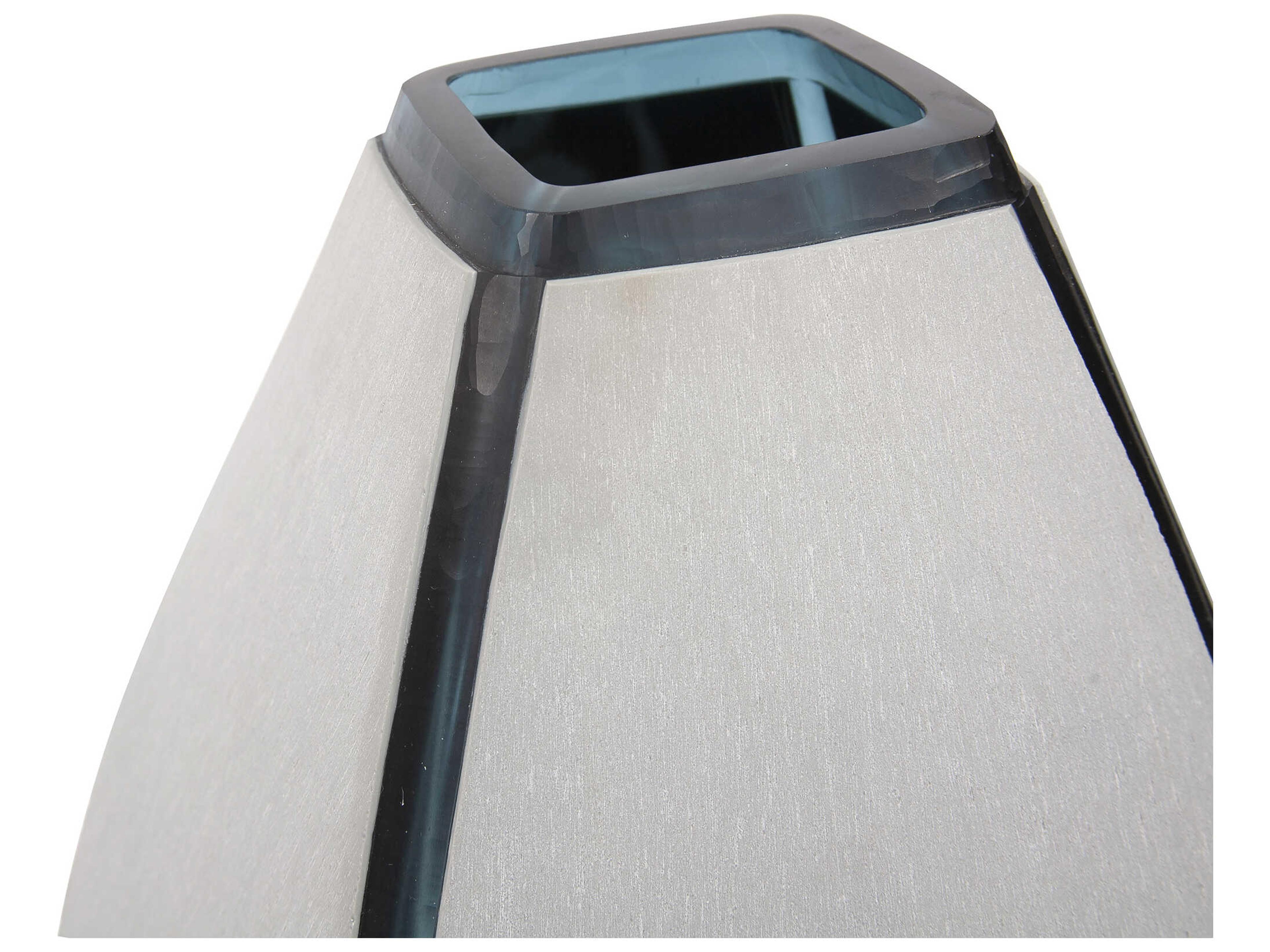 Howard Elliott Bain Taupe Deep Aqua Vase