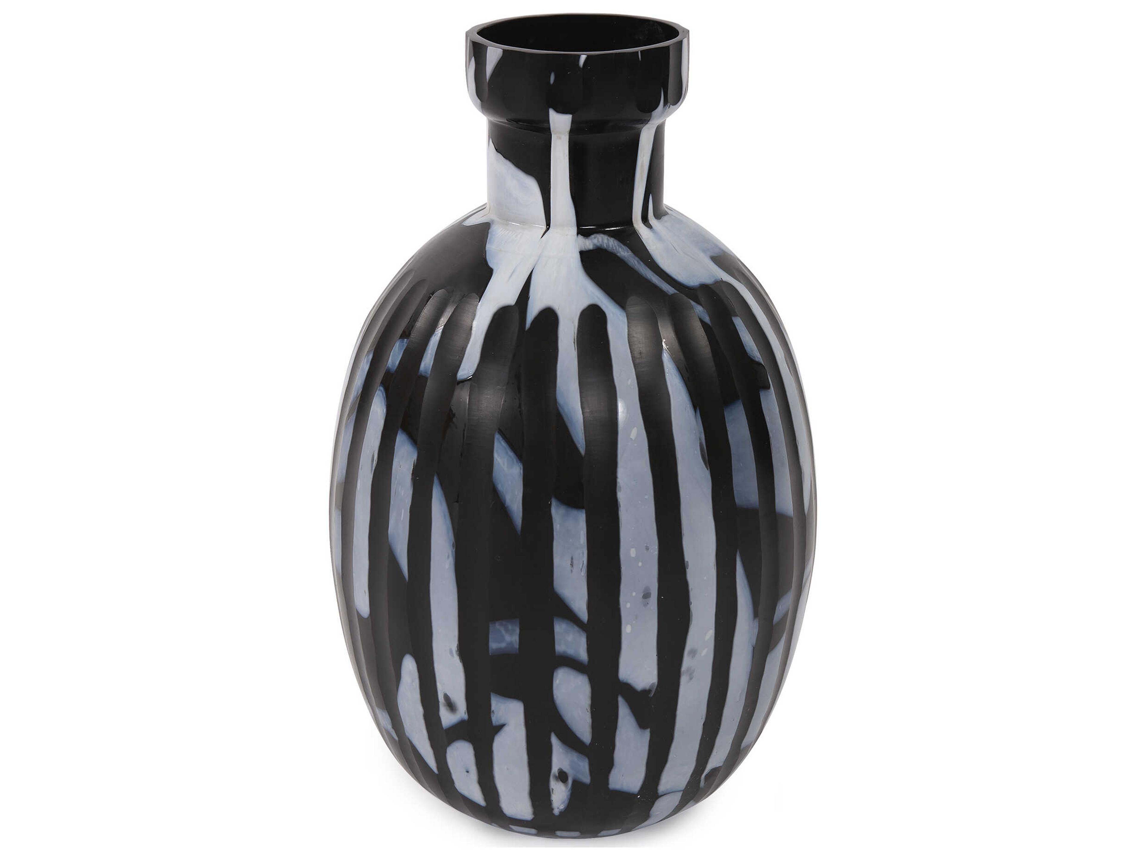 Howard Elliott Sanders Black Blue Vase