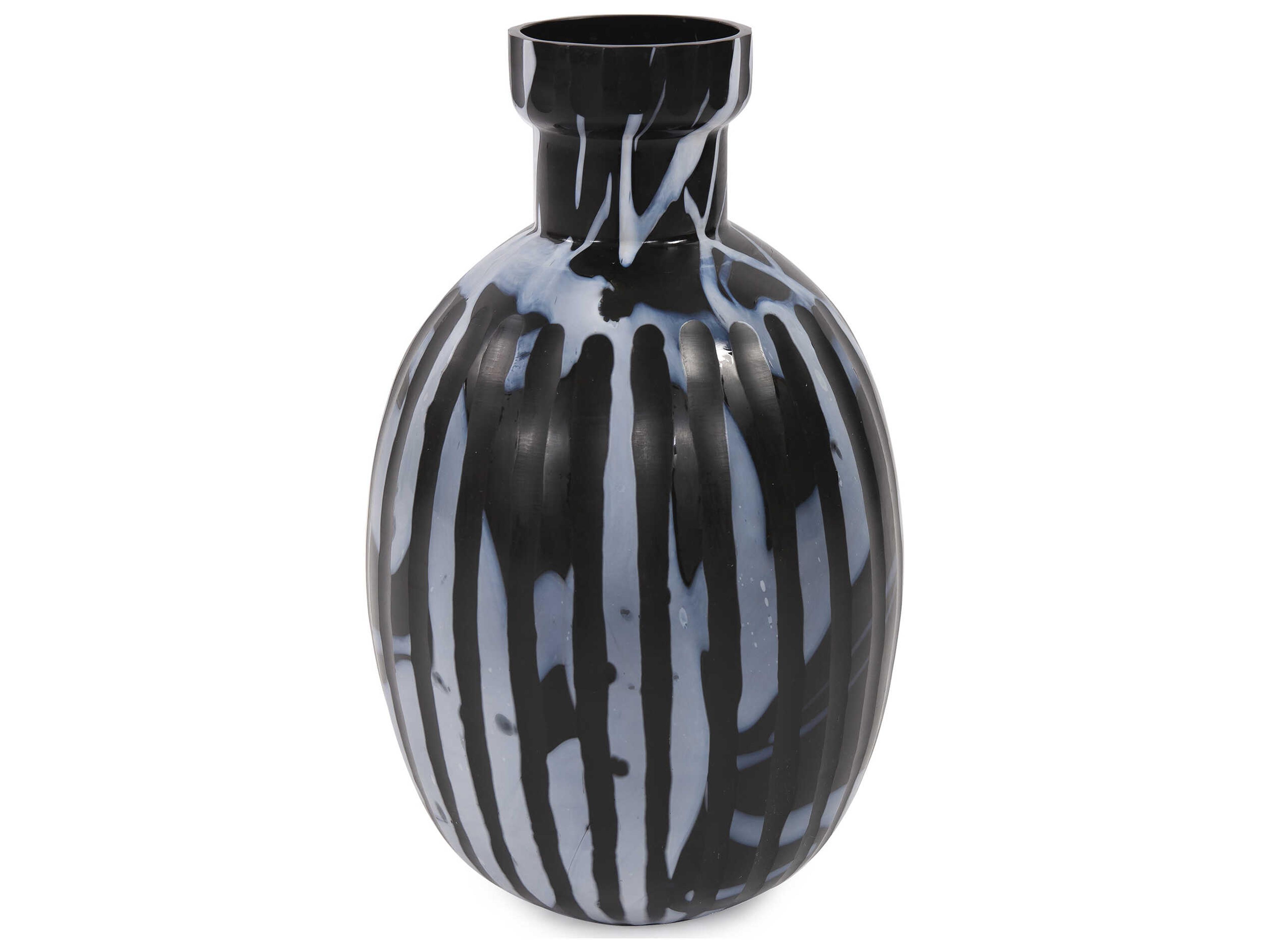 Howard Elliott Sanders Black Blue Vase