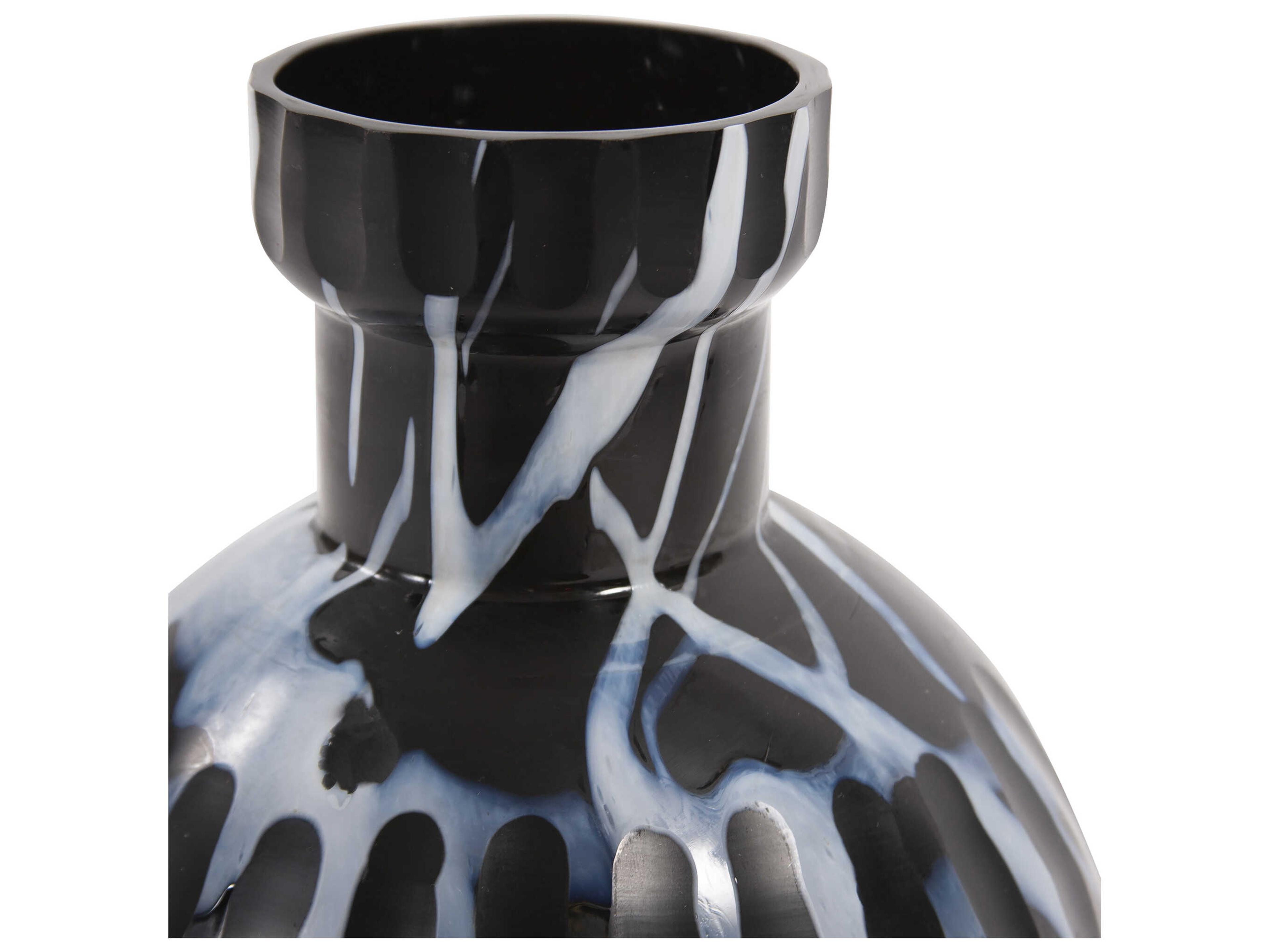 Howard Elliott Sanders Black Blue Vase