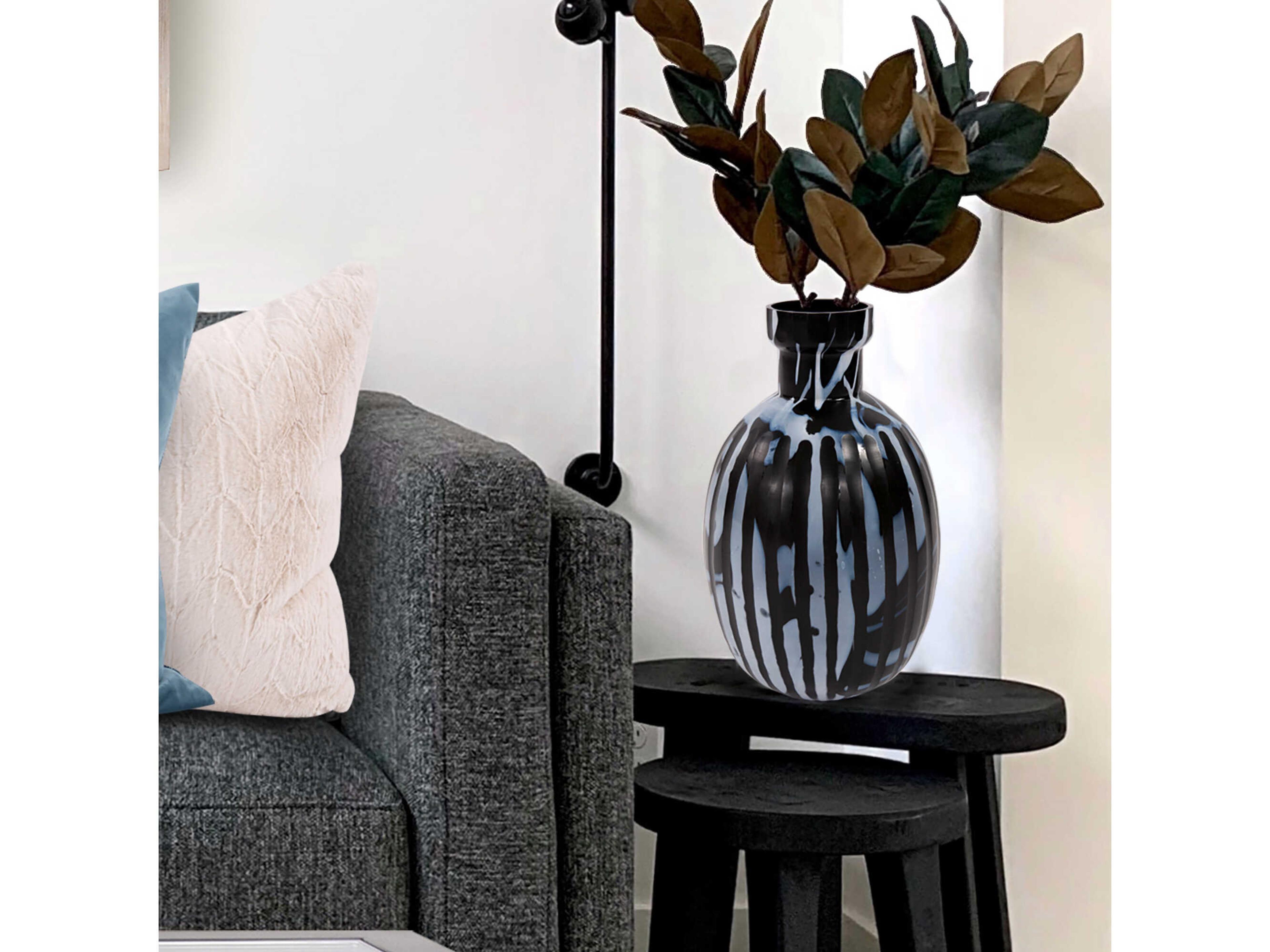 Howard Elliott Sanders Black Blue Vase