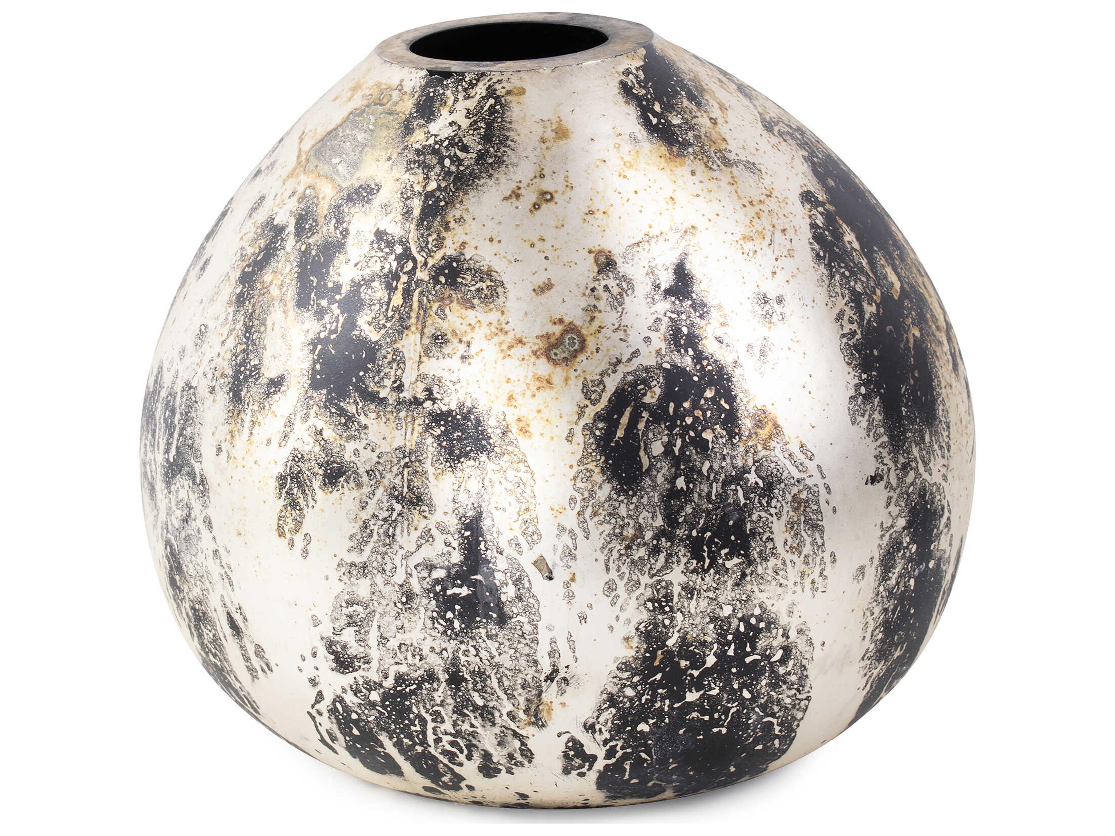 Howard Elliott Callisto Black Silver Brown Vase