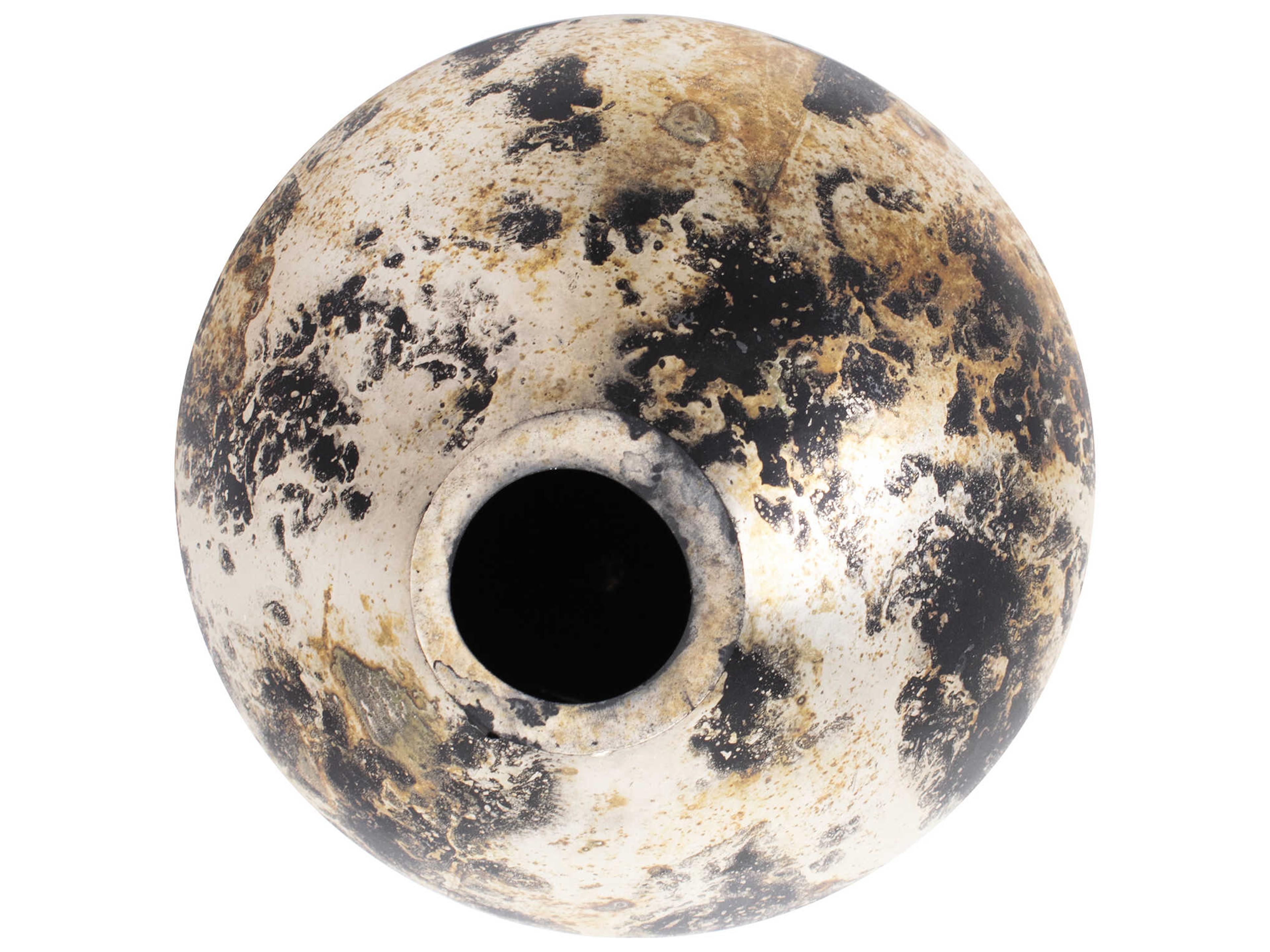 Howard Elliott Callisto Black Silver Brown Vase