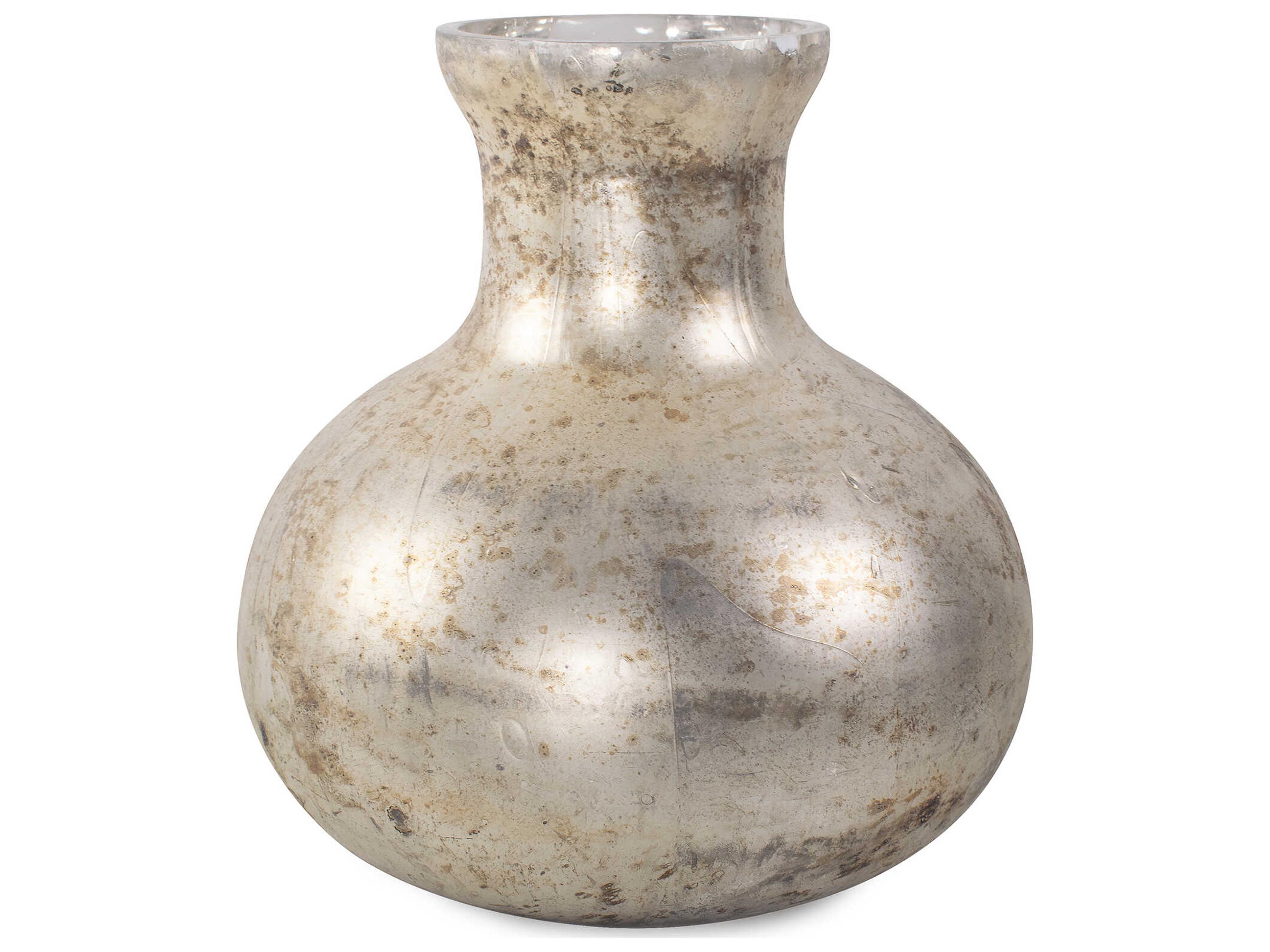 Howard Elliott Beatrice Textured Silver Vase