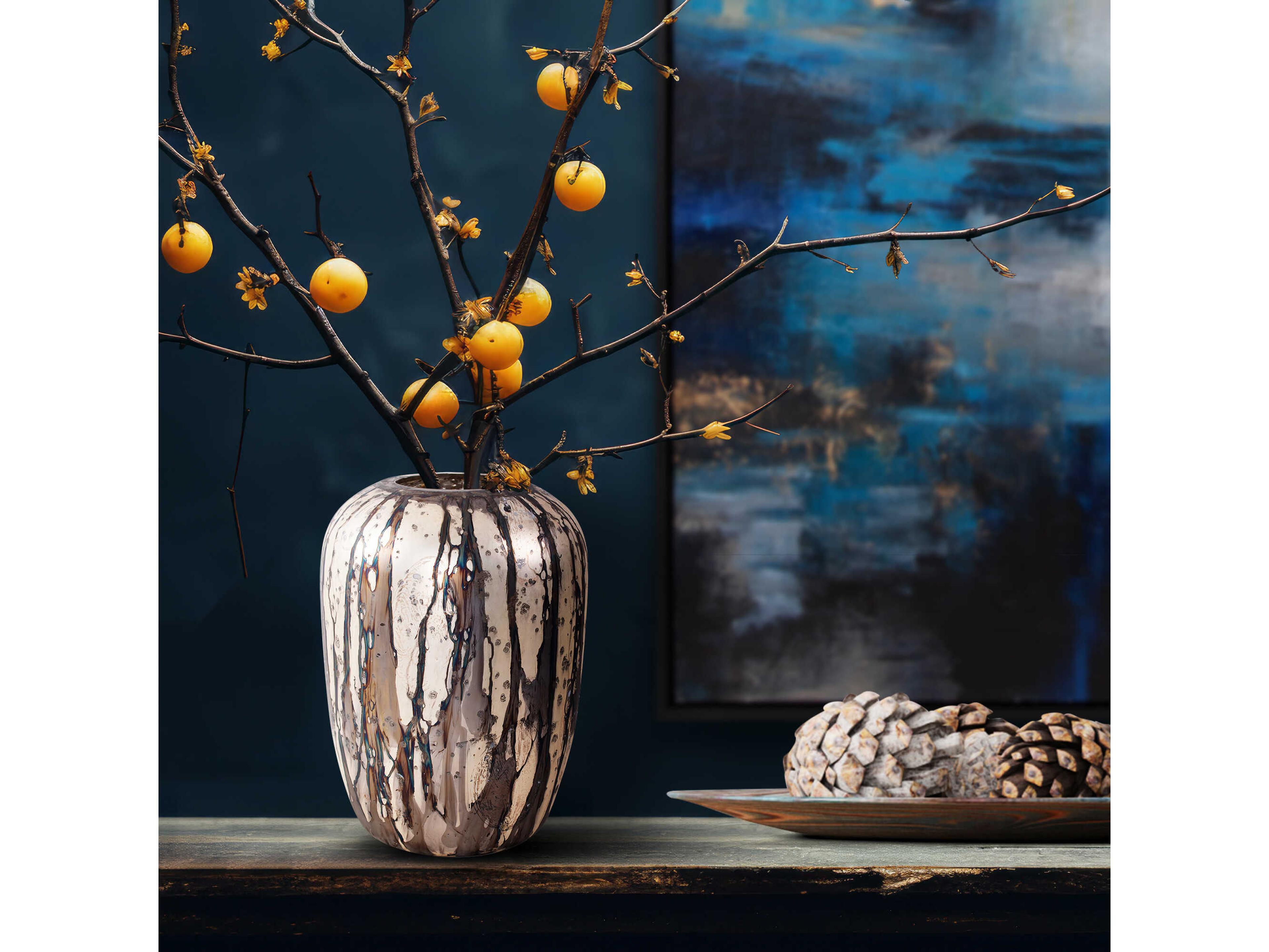 Howard Elliott Callisto Silver Brown Vase