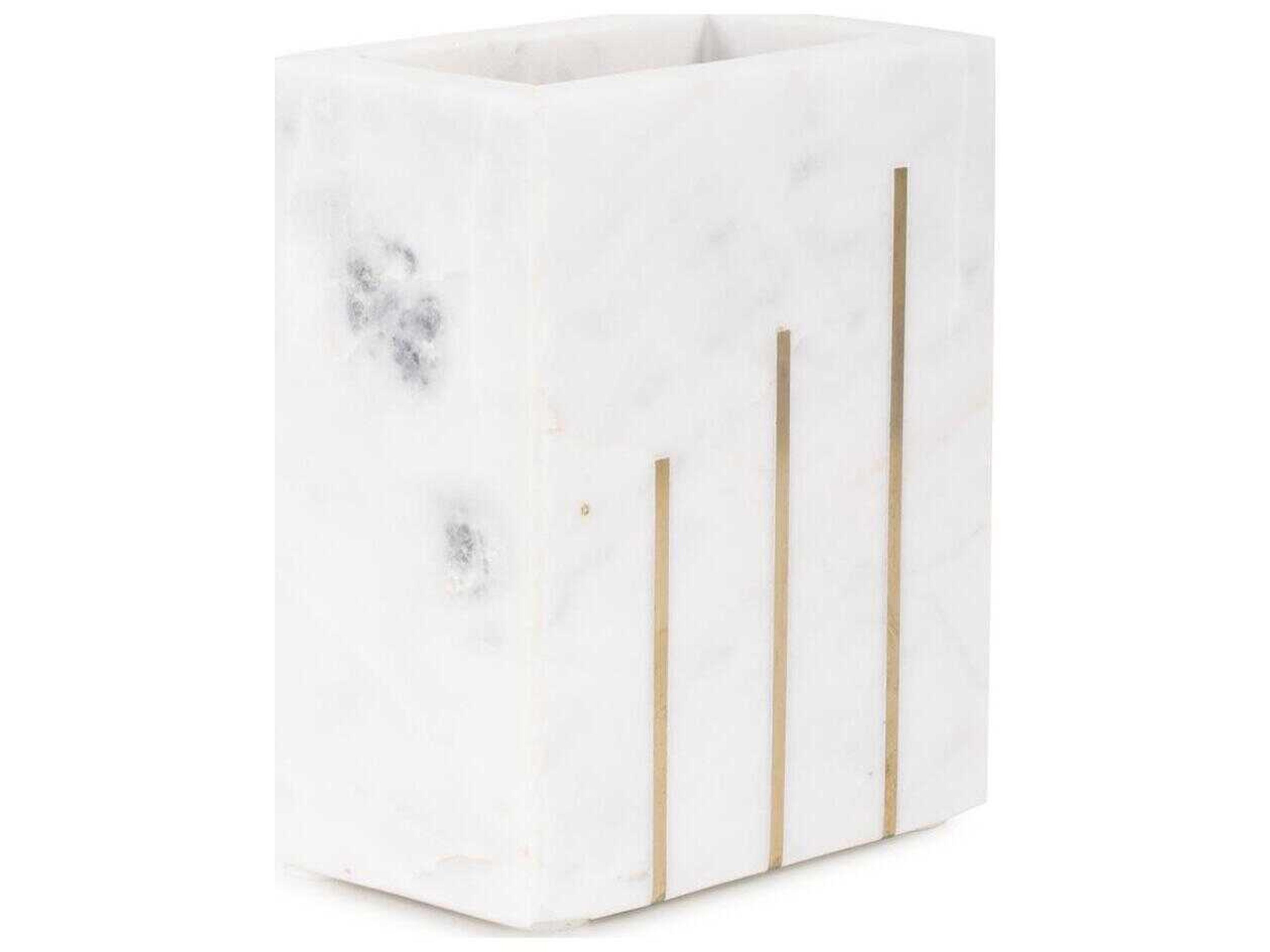 Howard Elliott Brunner White Brass Vase