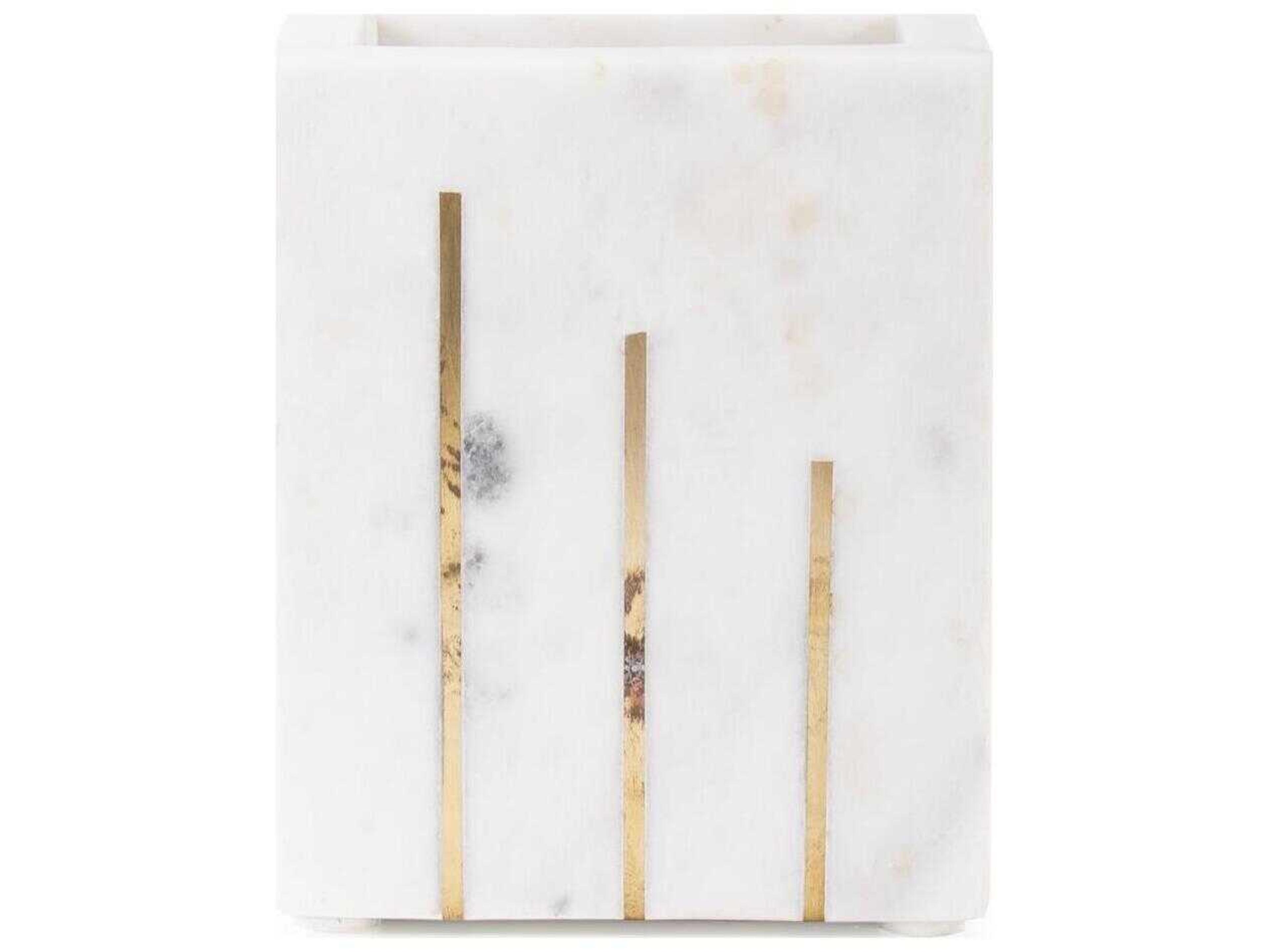 Howard Elliott Brunner White Brass Vase