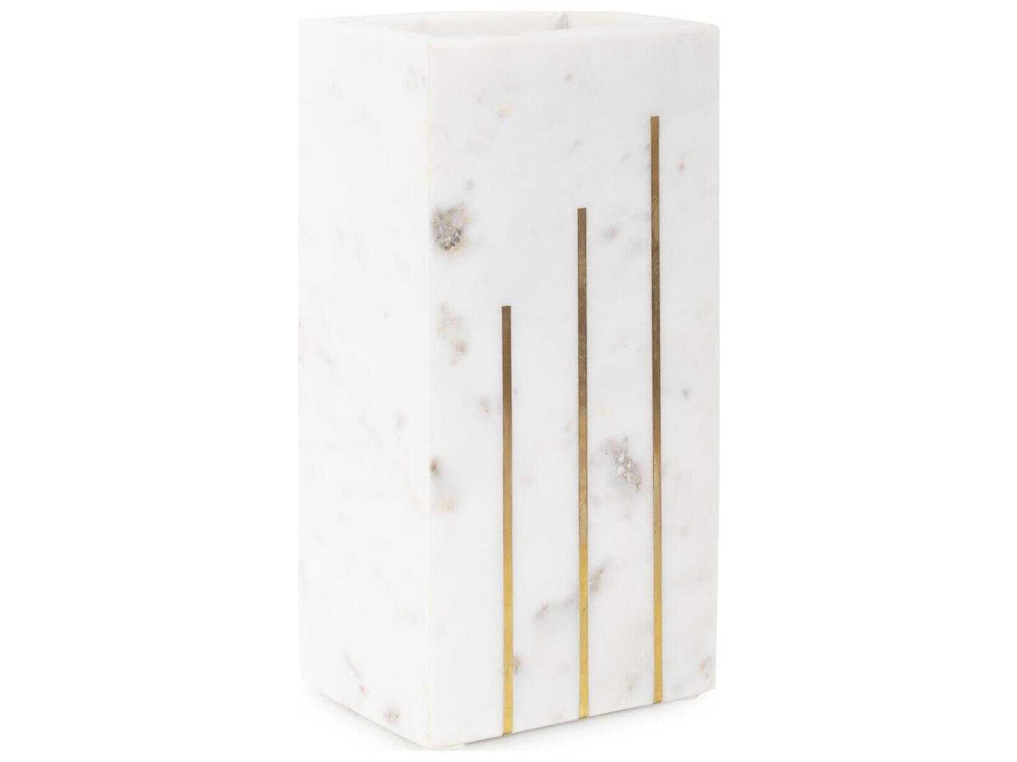 Howard Elliott Brunner White Brass Vase