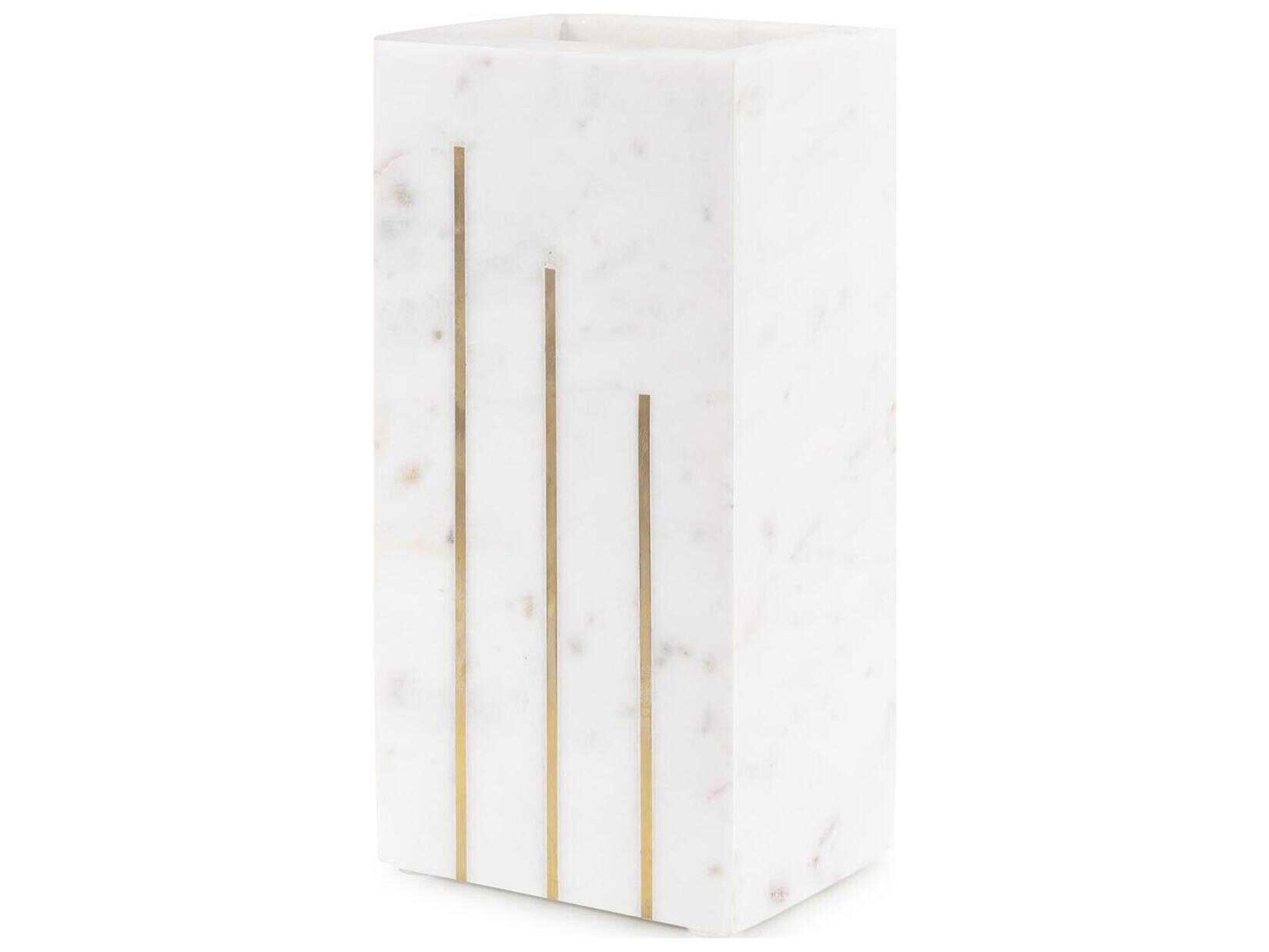 Howard Elliott Brunner White Brass Vase