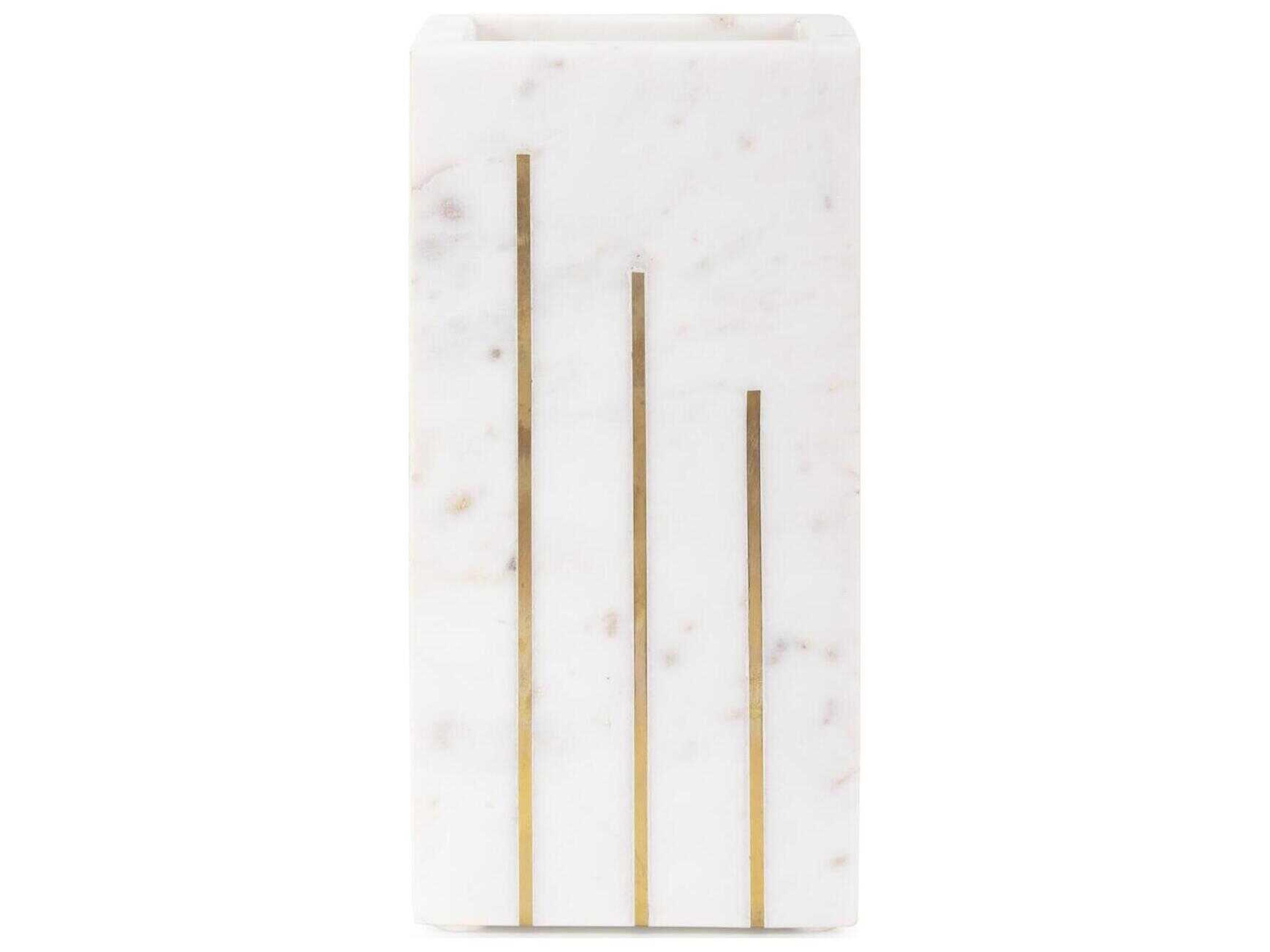 Howard Elliott Brunner White Brass Vase