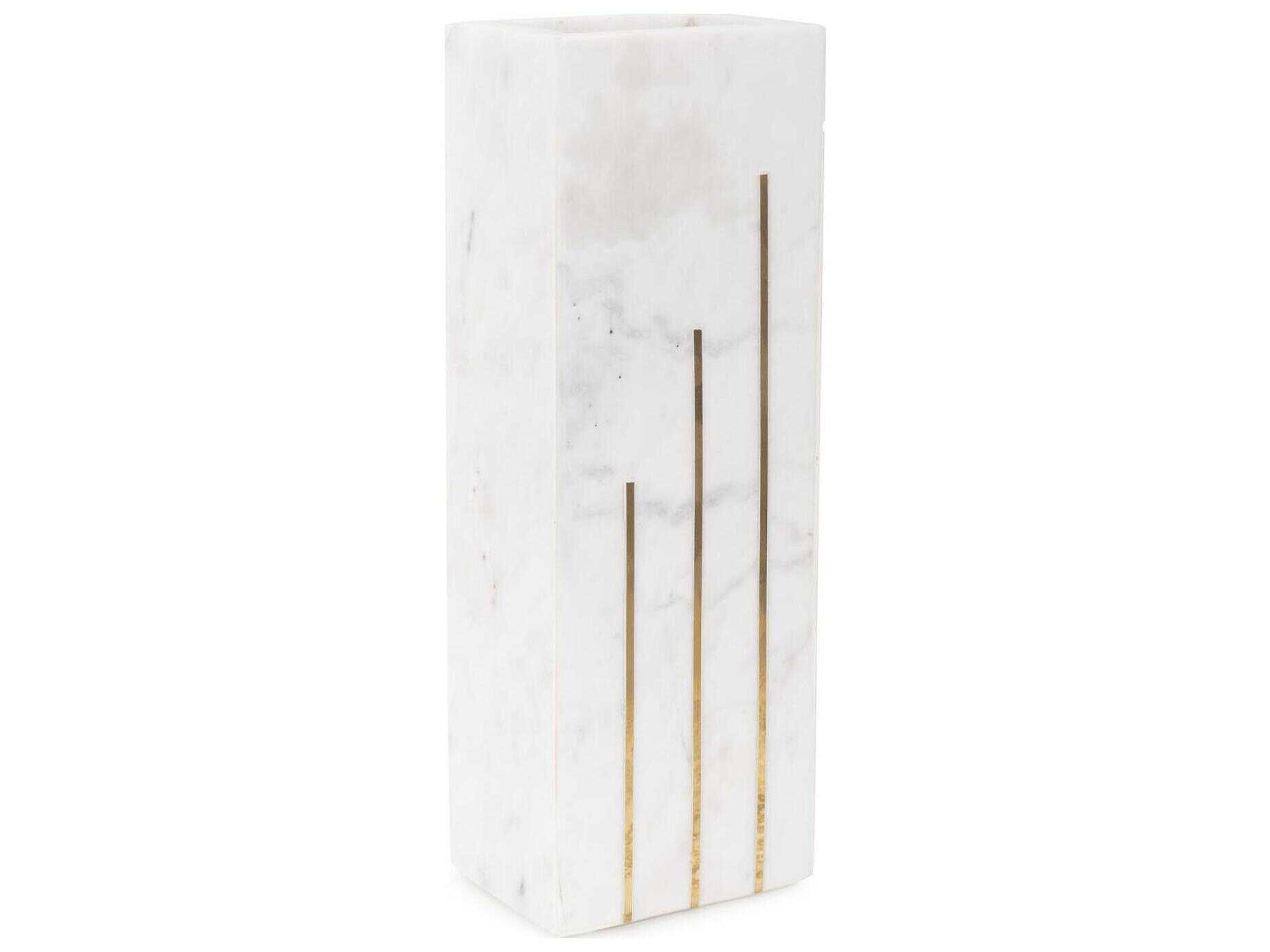 Howard Elliott Brunner White Brass Vase