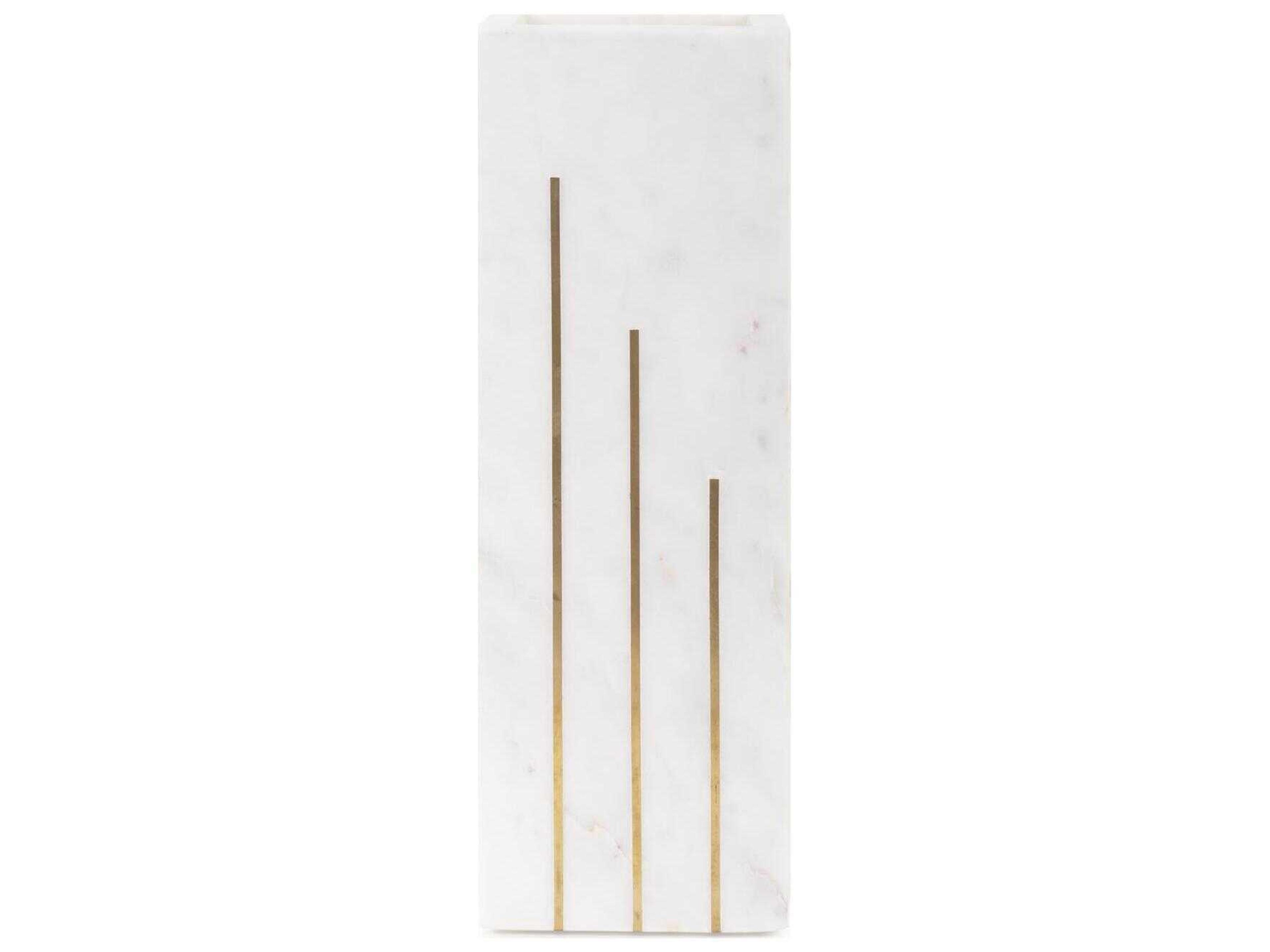 Howard Elliott Brunner White Brass Vase