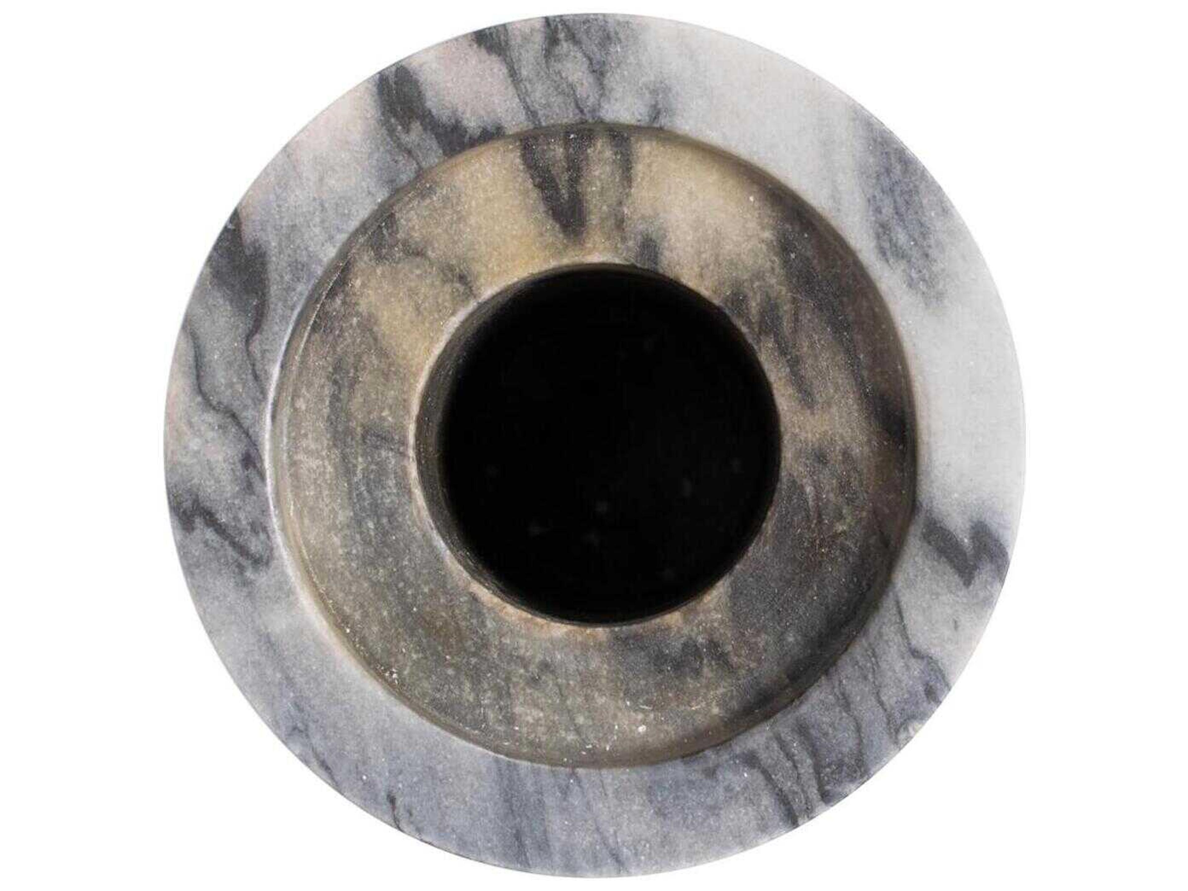 Howard Elliott Gray Black Modern Clarinda Candle Holder