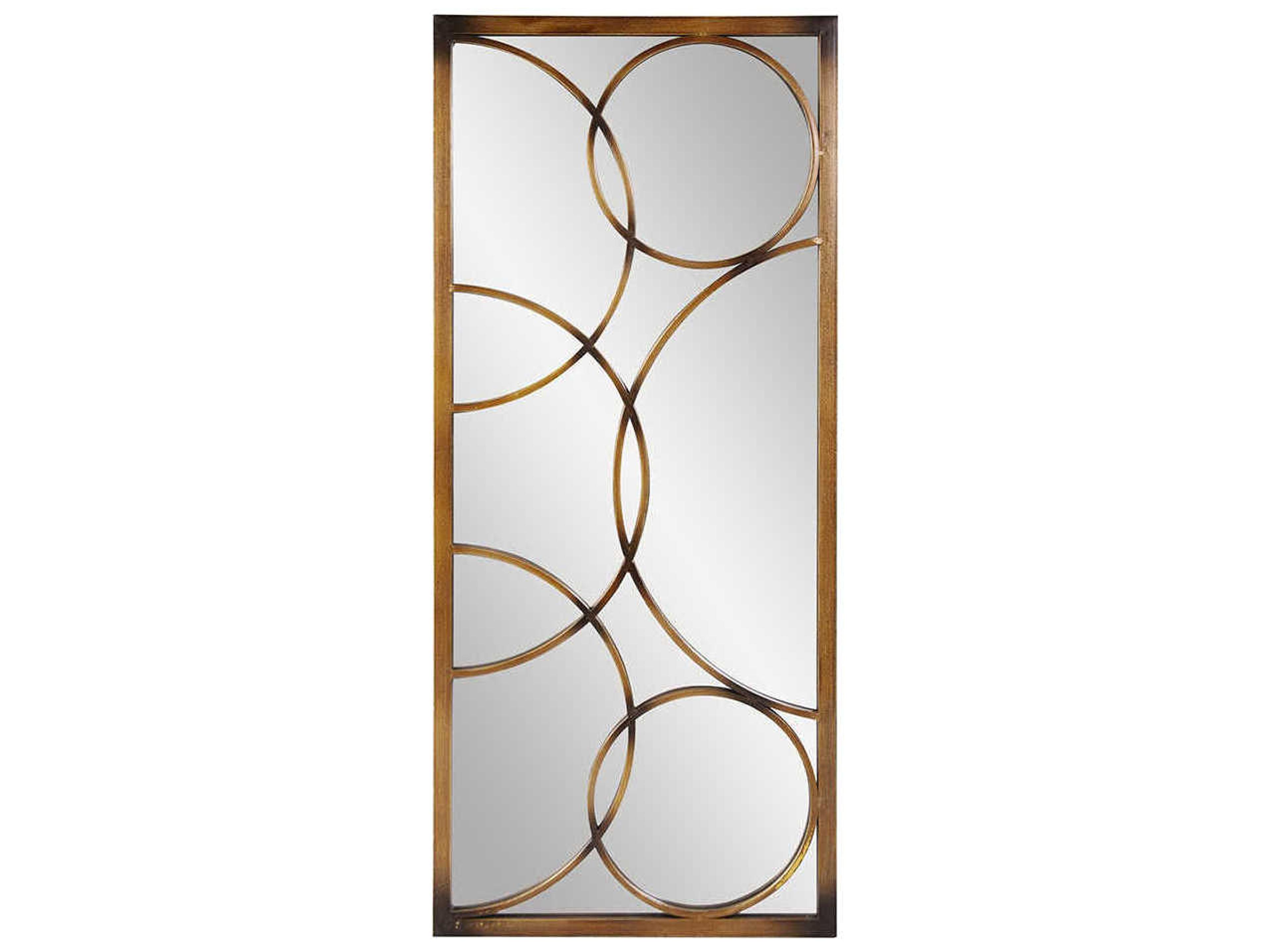 Howard Elliott Brittany Antique Bronze Rectangular Wall Mirror