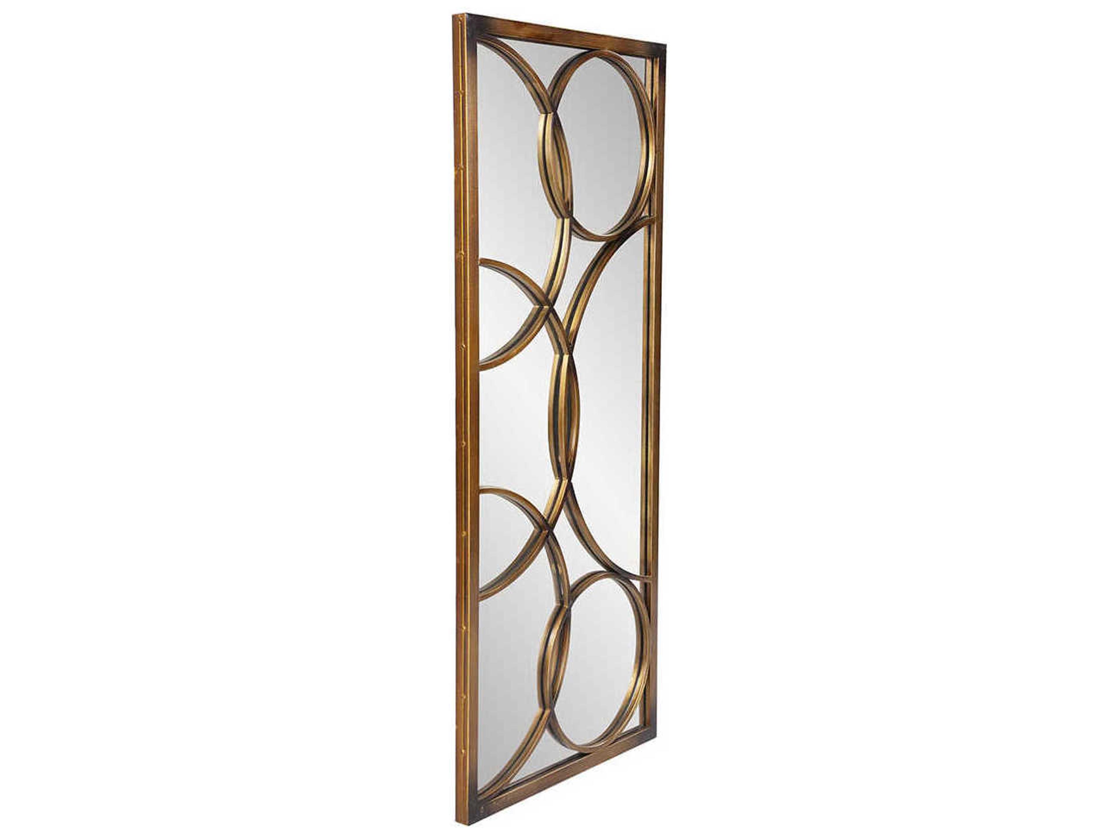 Howard Elliott Brittany Antique Bronze Rectangular Wall Mirror