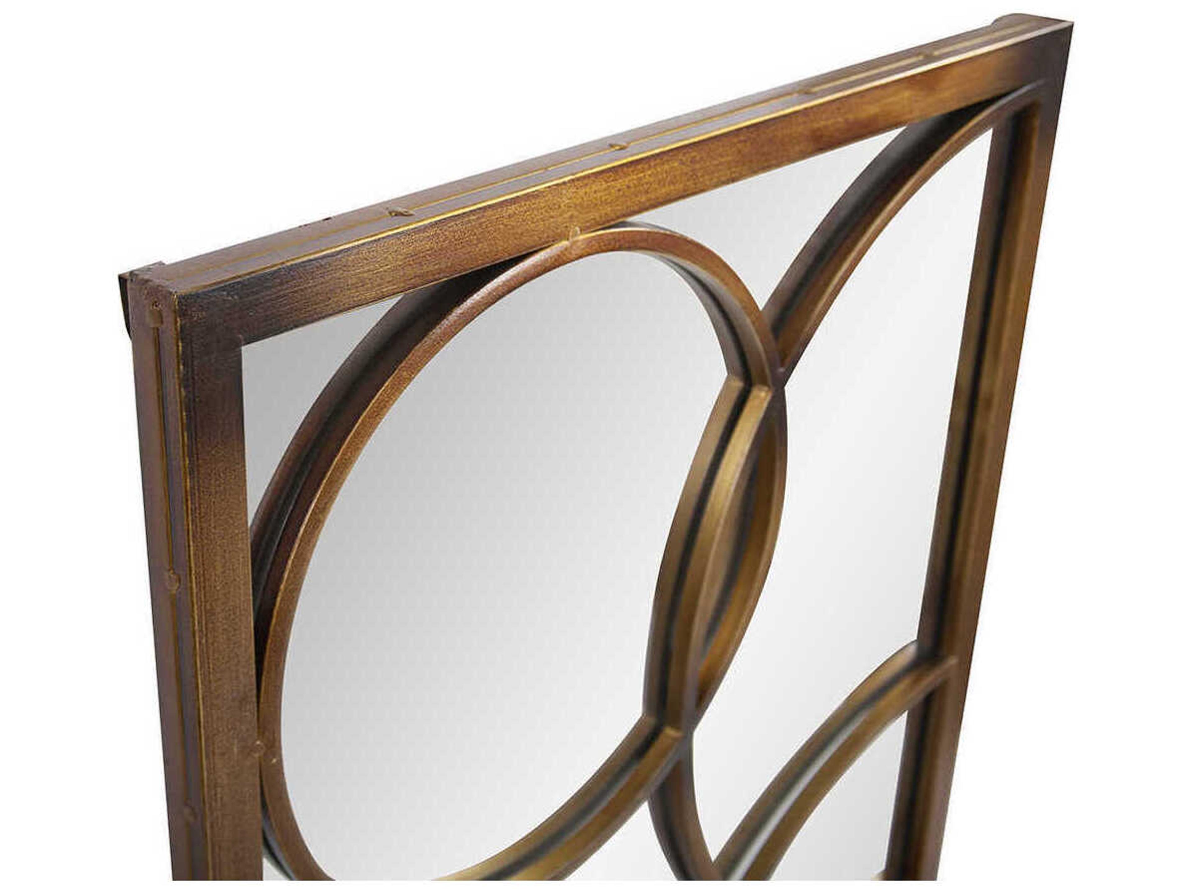 Howard Elliott Brittany Antique Bronze Rectangular Wall Mirror