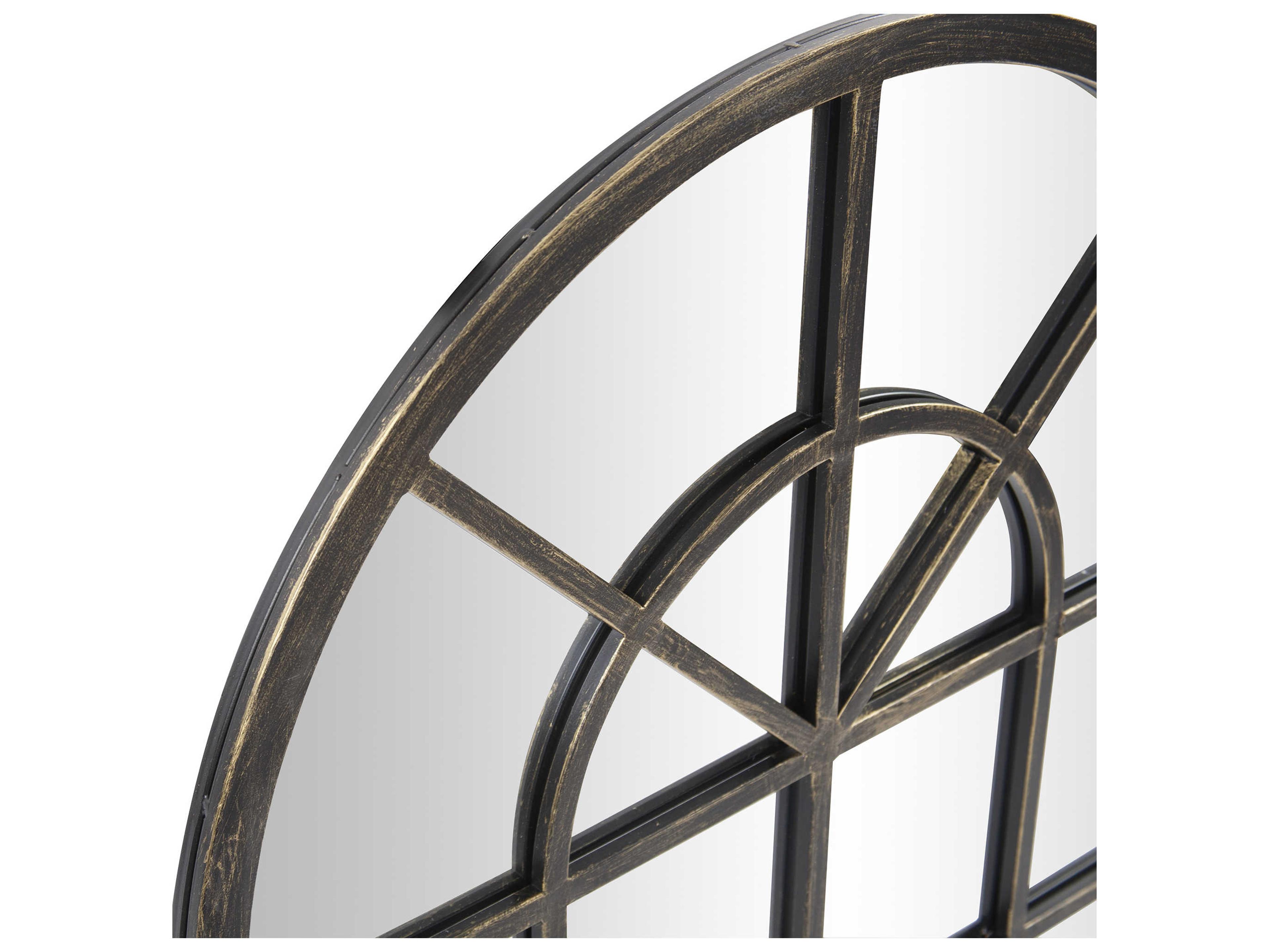 Howard Elliott Fenetre Oil Rubbed Bronze Arched Wall Mirror