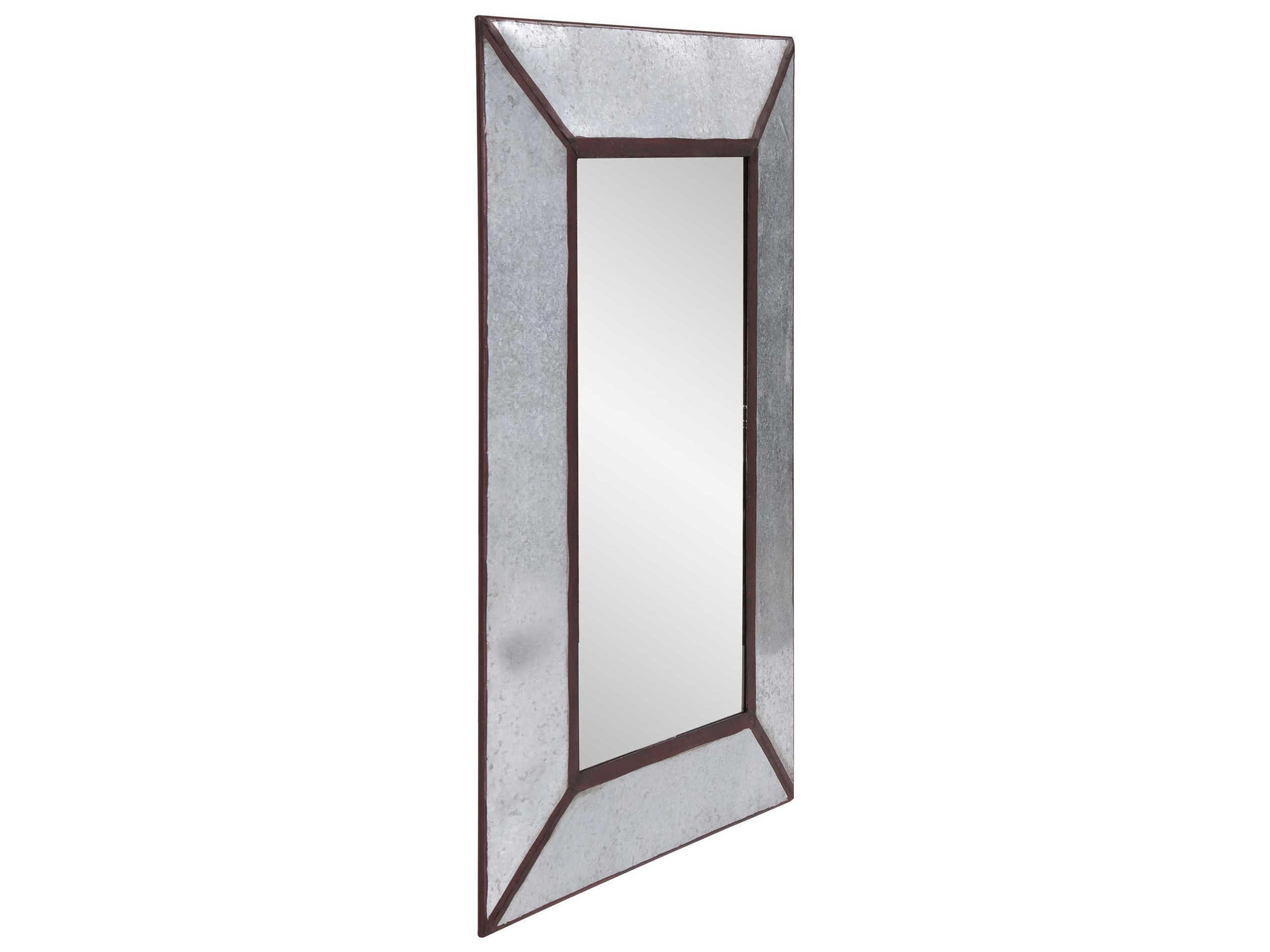 Howard Elliott Durrango Silver Rectangular Wall Mirror