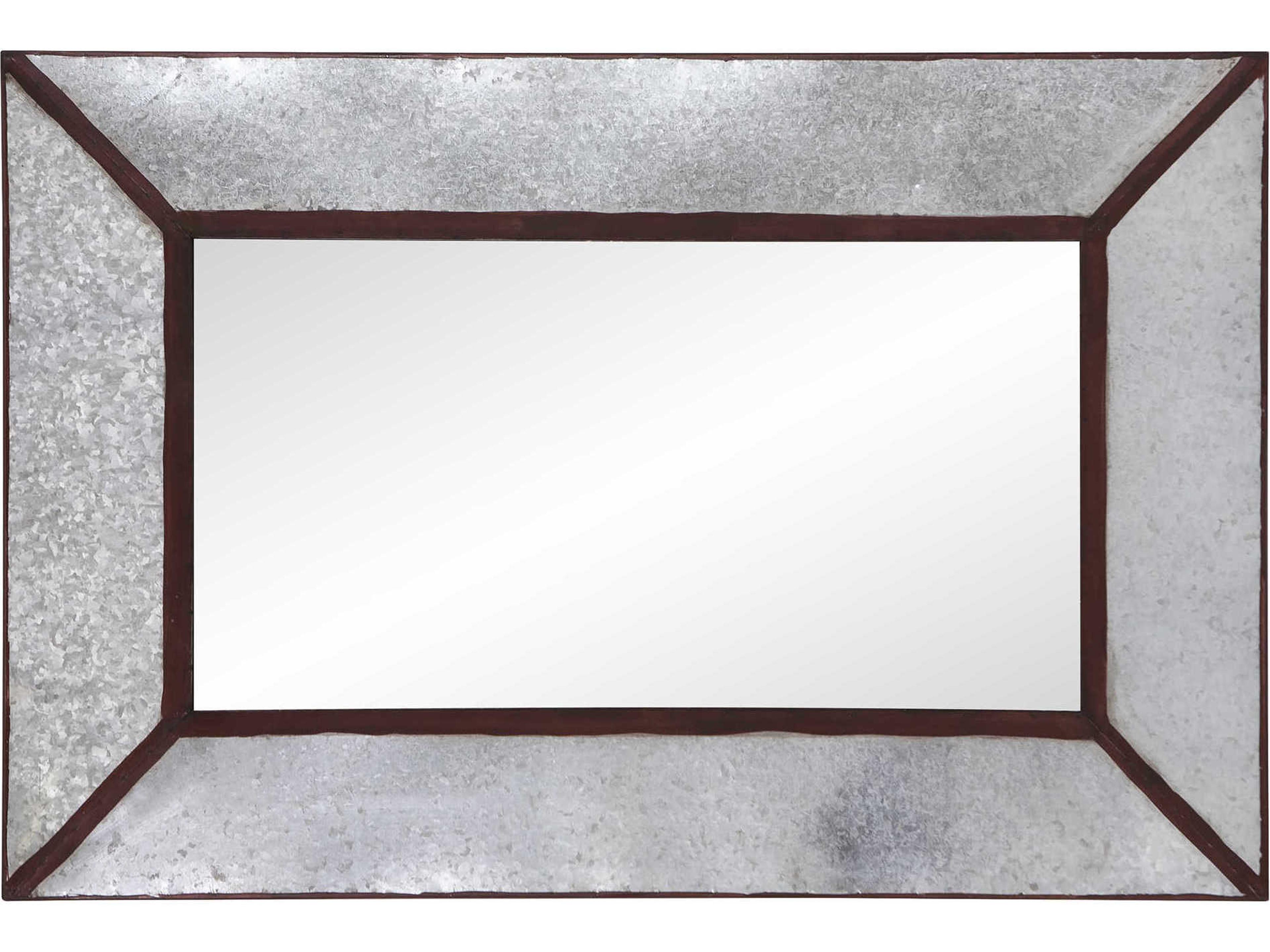 Howard Elliott Durrango Silver Rectangular Wall Mirror