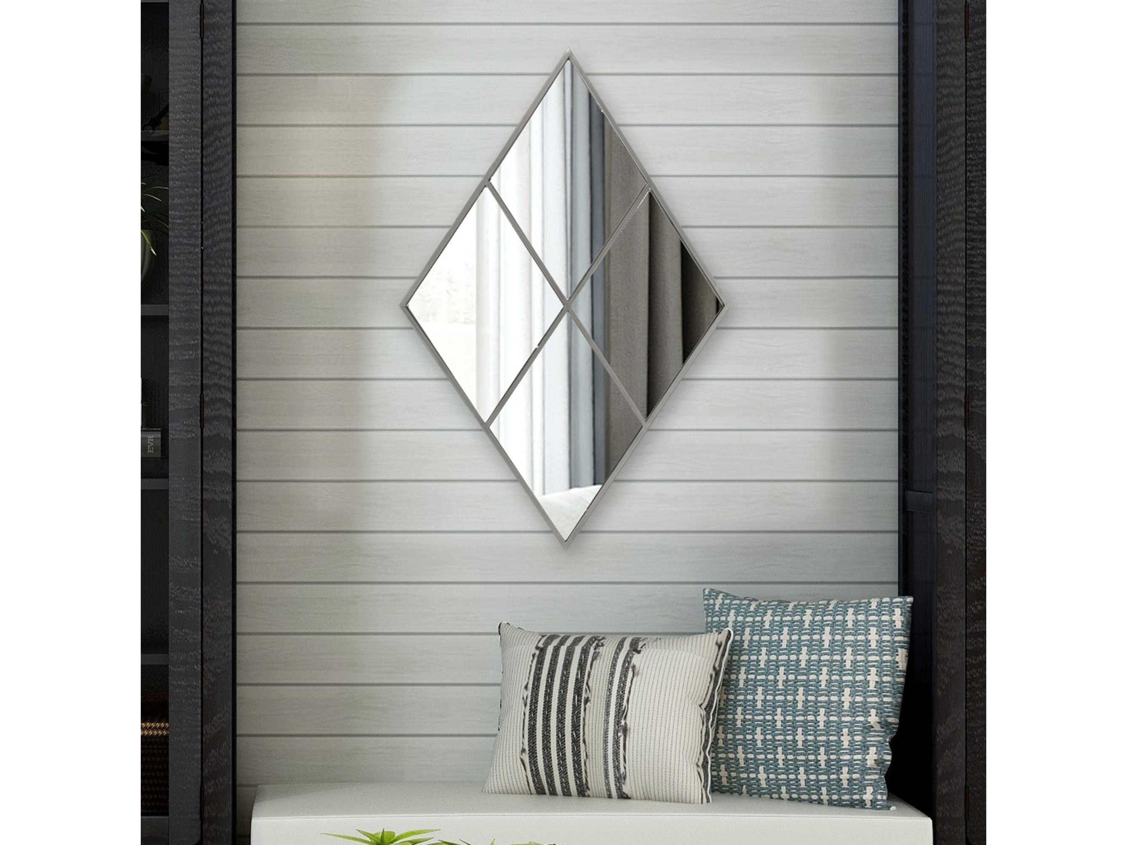 Howard Elliott Windowpane Silver Wall Mirror