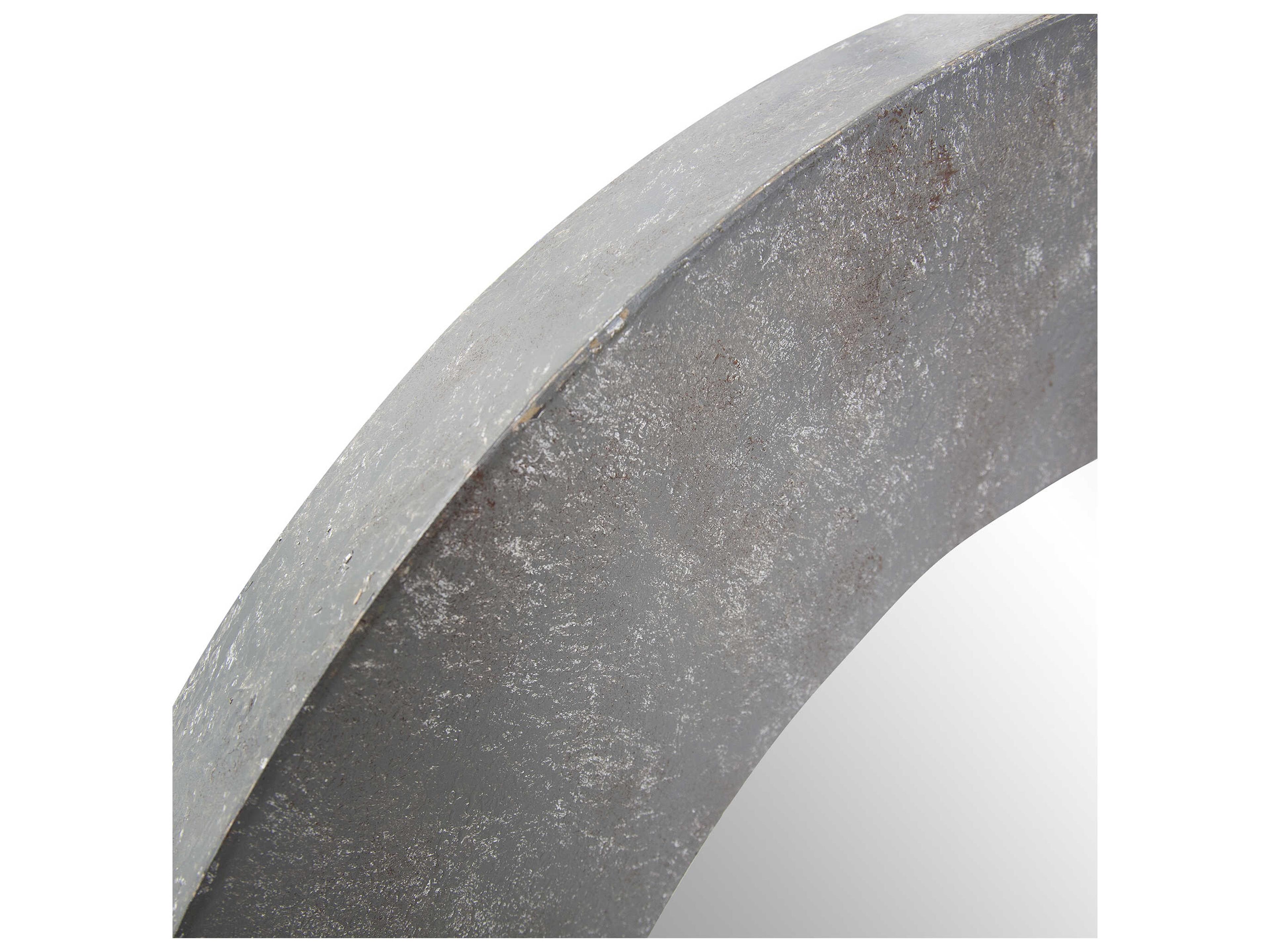 Howard Elliott Bolton Rustic Gray Round Wall Mirror