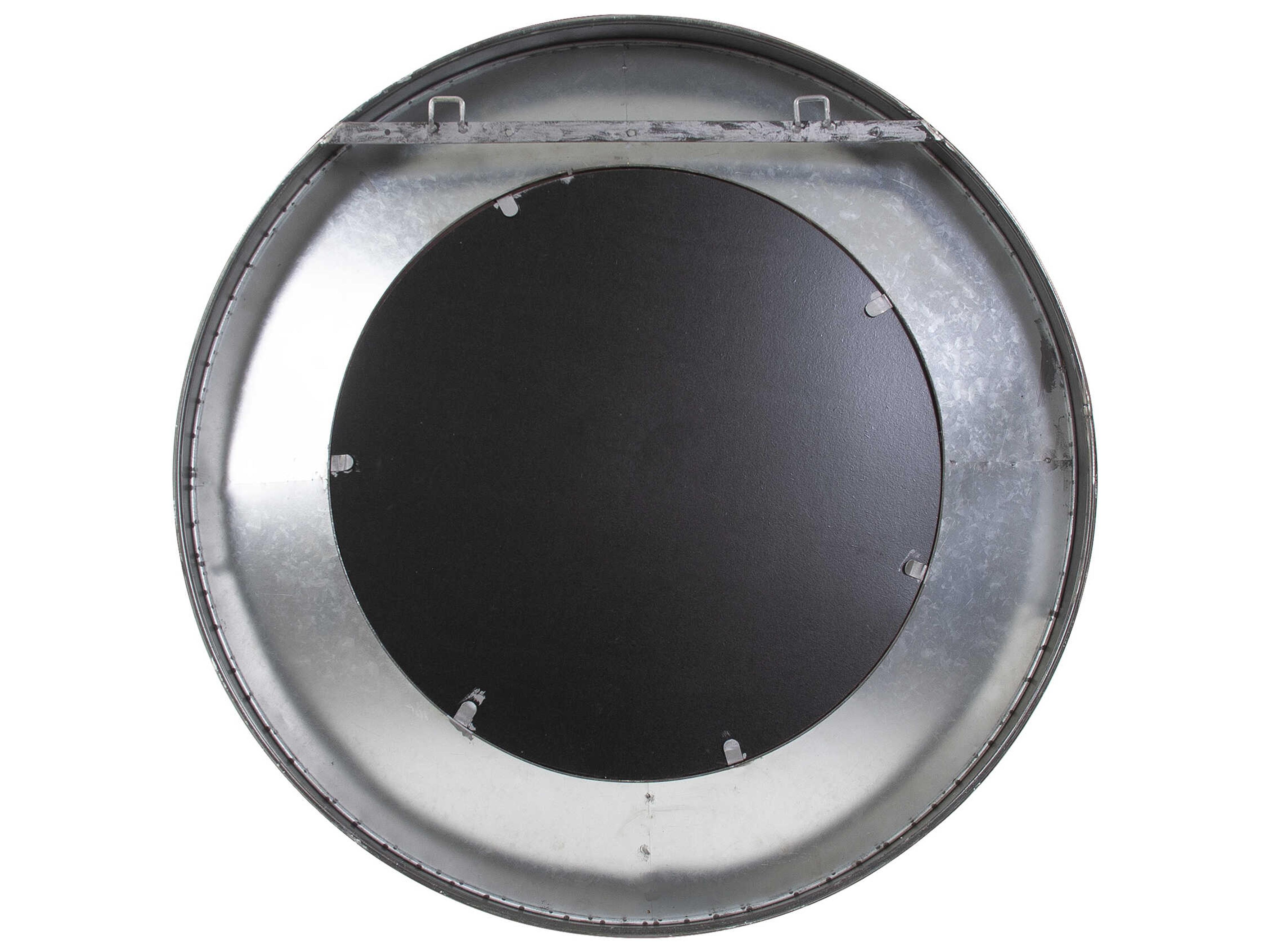 Howard Elliott Bolton Rustic Gray Round Wall Mirror