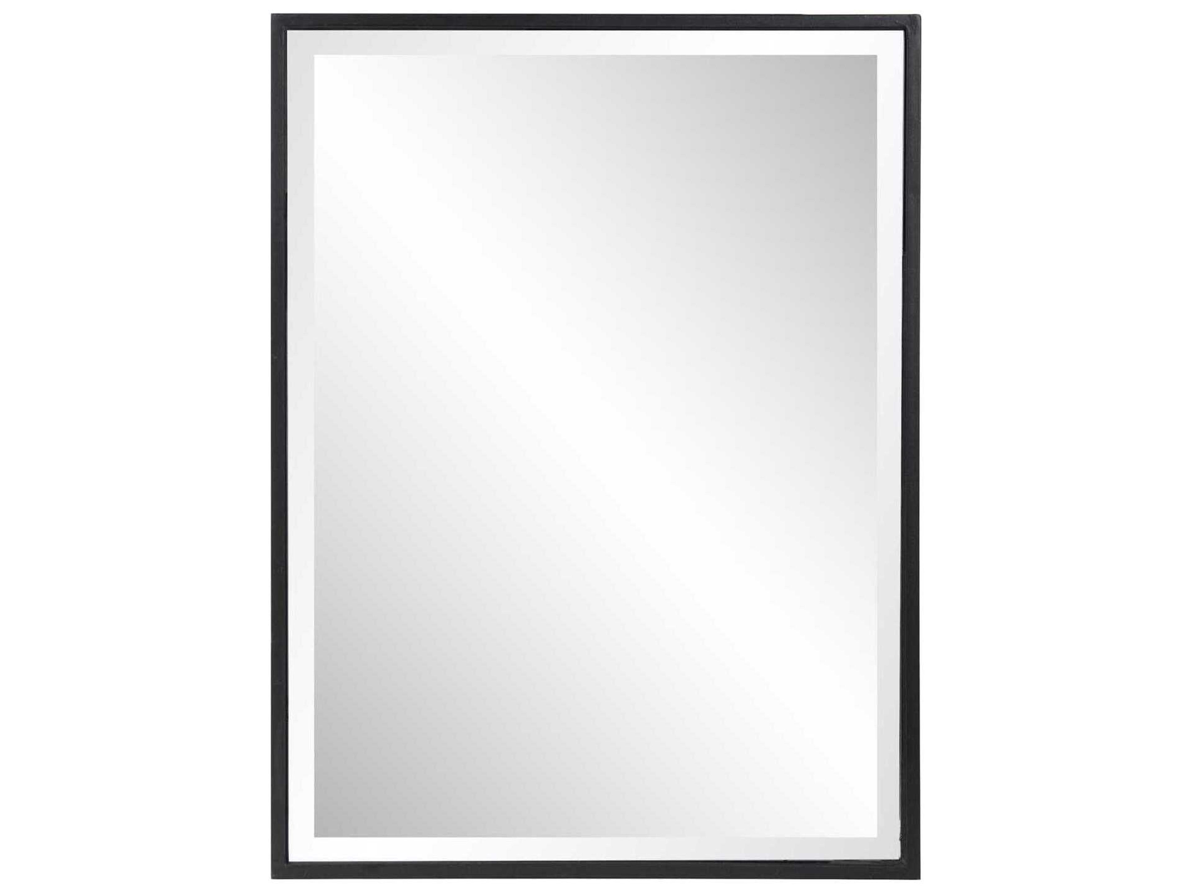 Howard Elliott Black Rectangular Wall Mirror