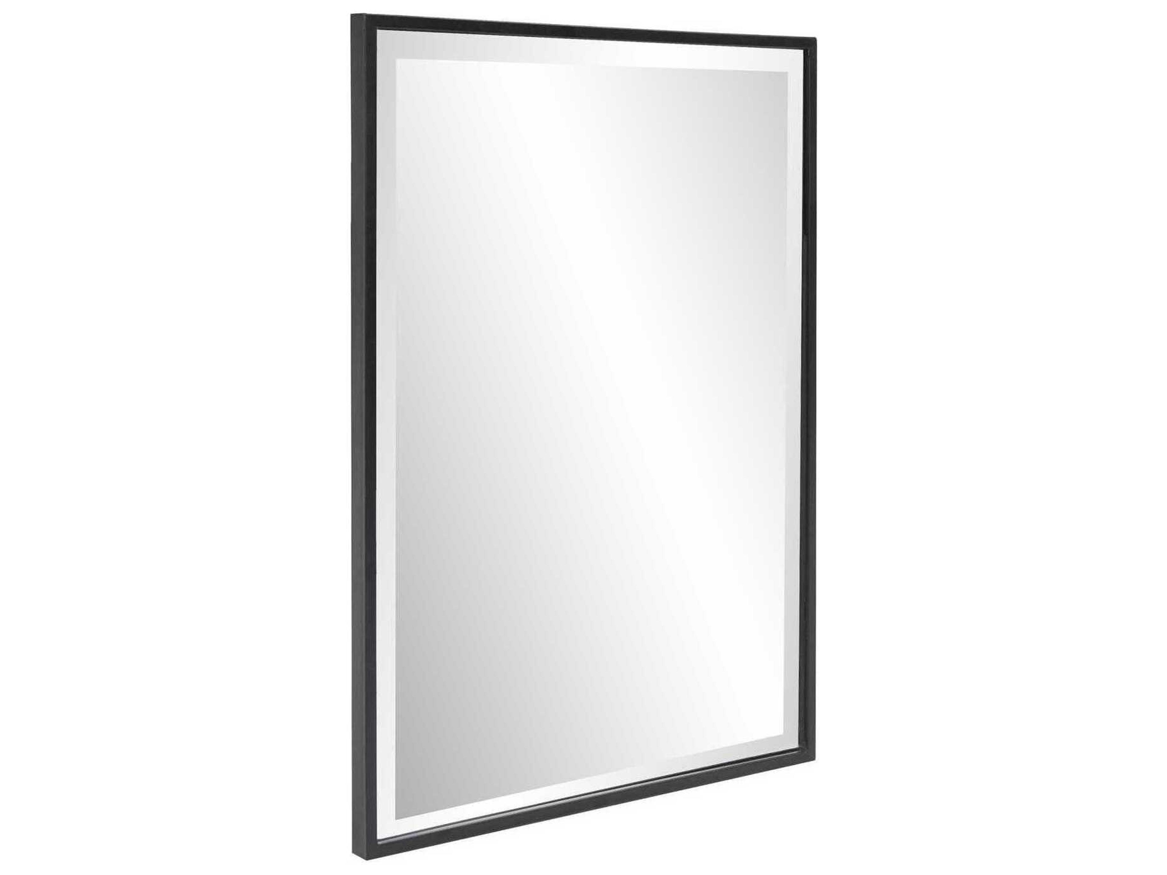 Howard Elliott Black Rectangular Wall Mirror