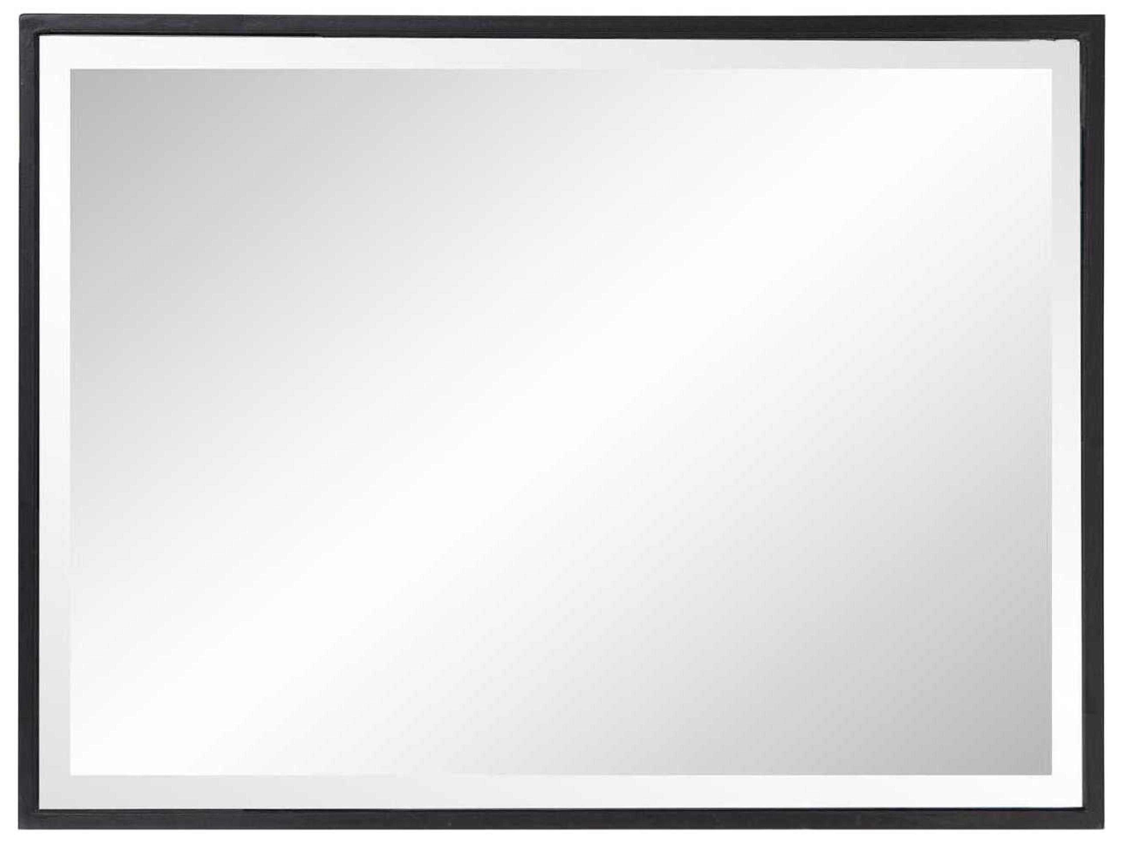 Howard Elliott Black Rectangular Wall Mirror