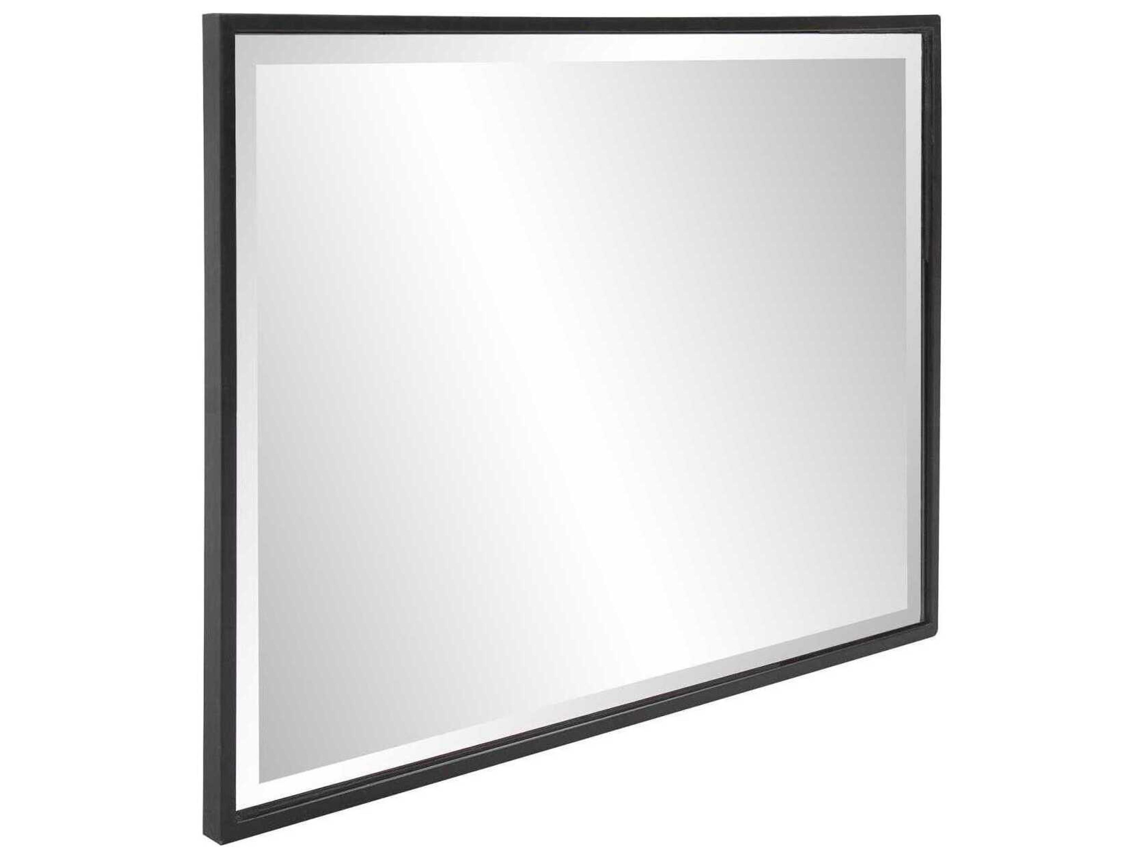 Howard Elliott Black Rectangular Wall Mirror