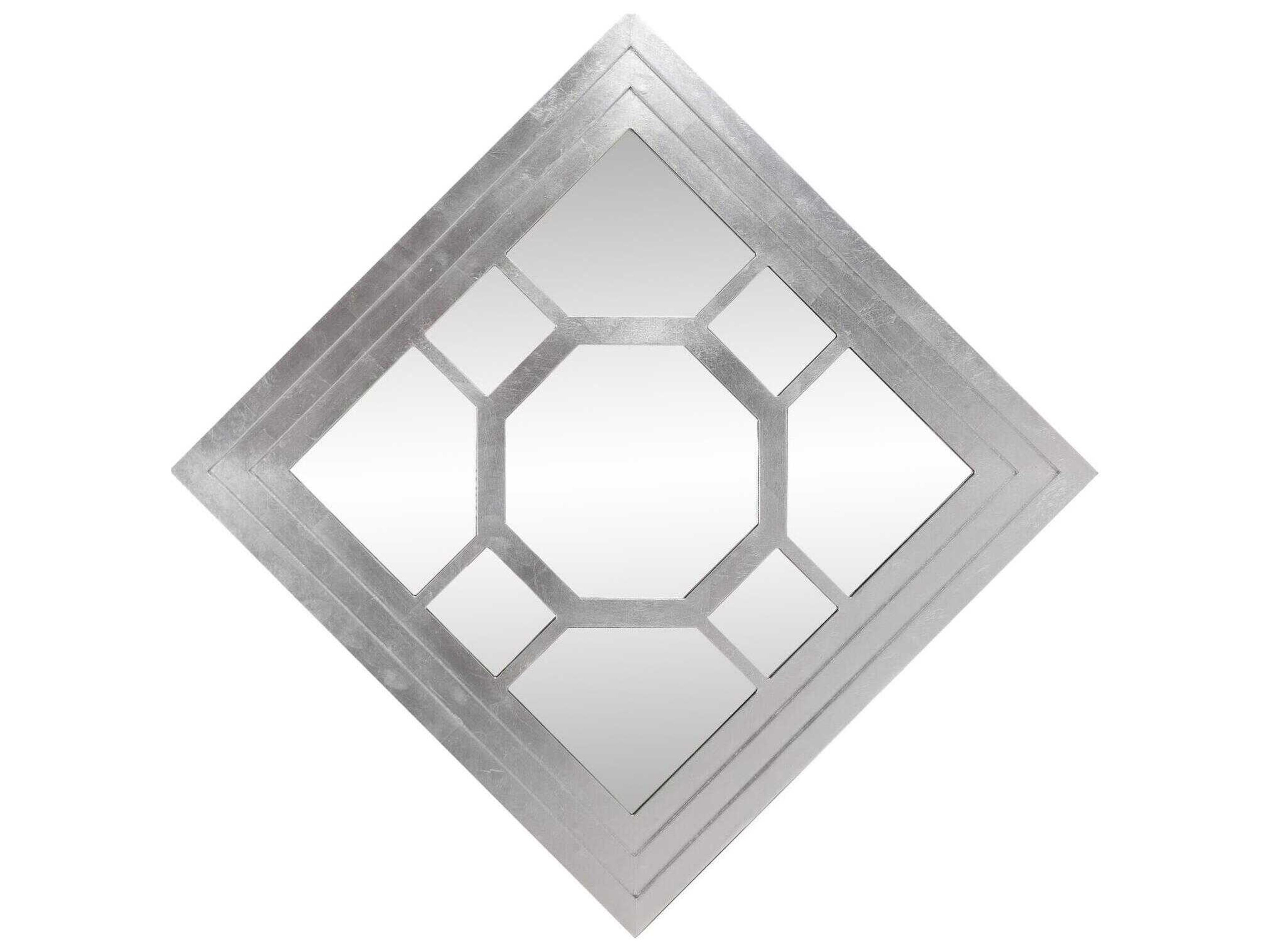 Howard Elliott Palmer Silver Square Wall Mirror