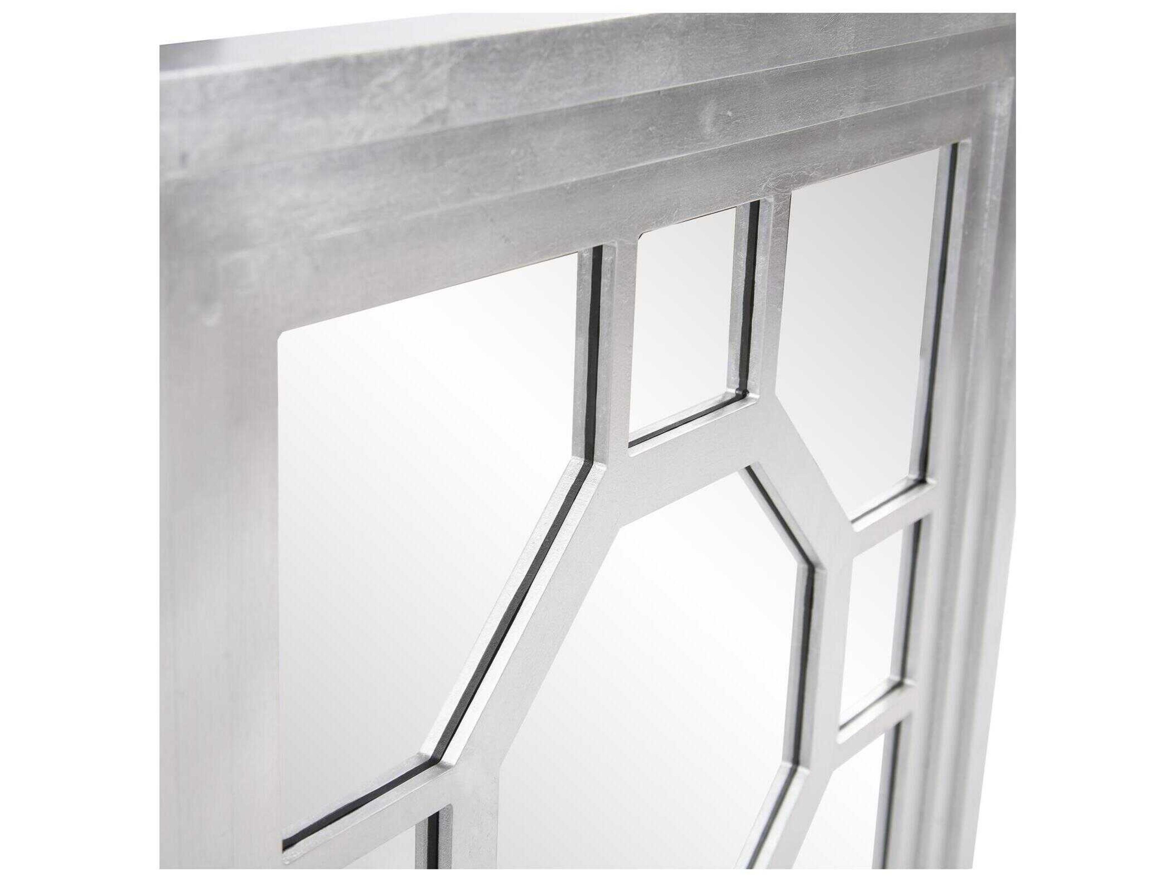 Howard Elliott Palmer Silver Square Wall Mirror