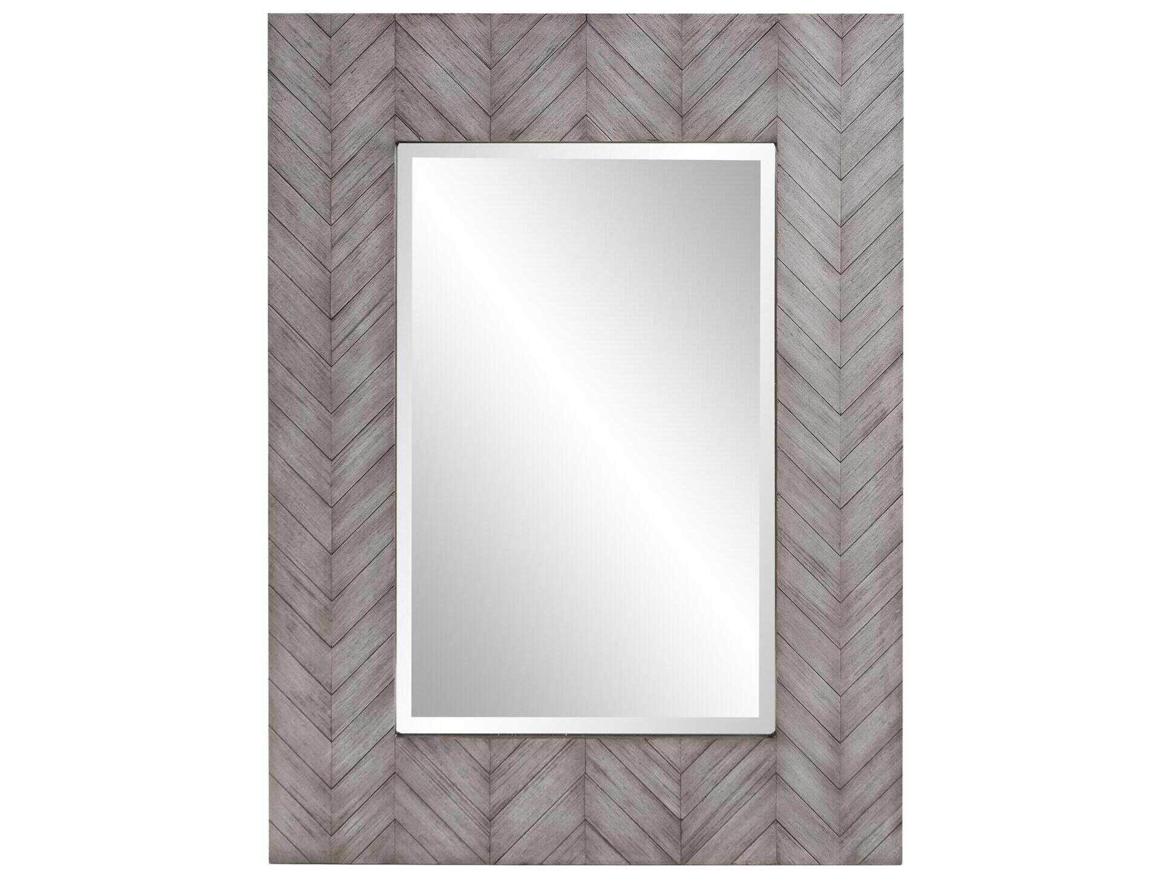 Howard Elliott Cavalier Gray Rectangular Wall Mirror