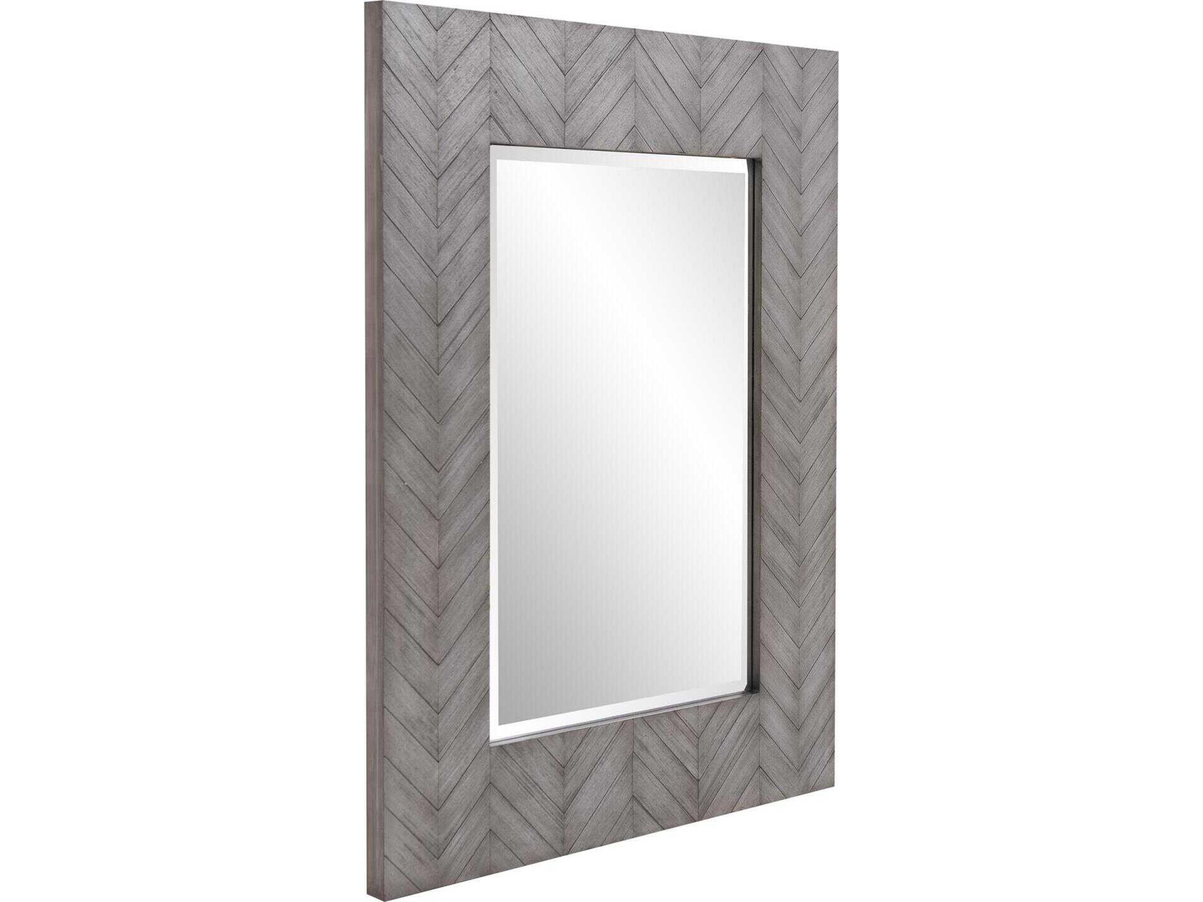 Howard Elliott Cavalier Gray Rectangular Wall Mirror