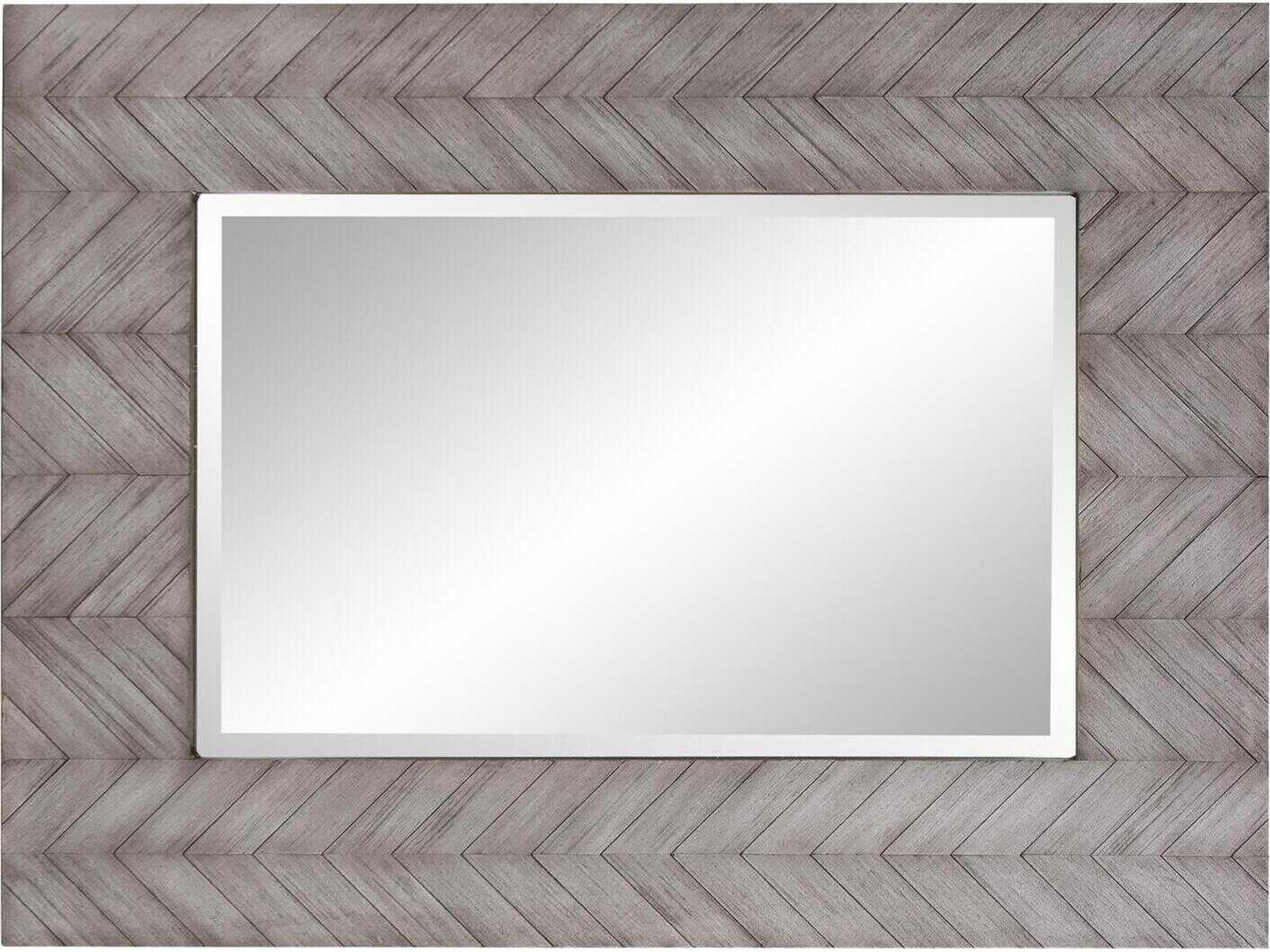 Howard Elliott Cavalier Gray Rectangular Wall Mirror