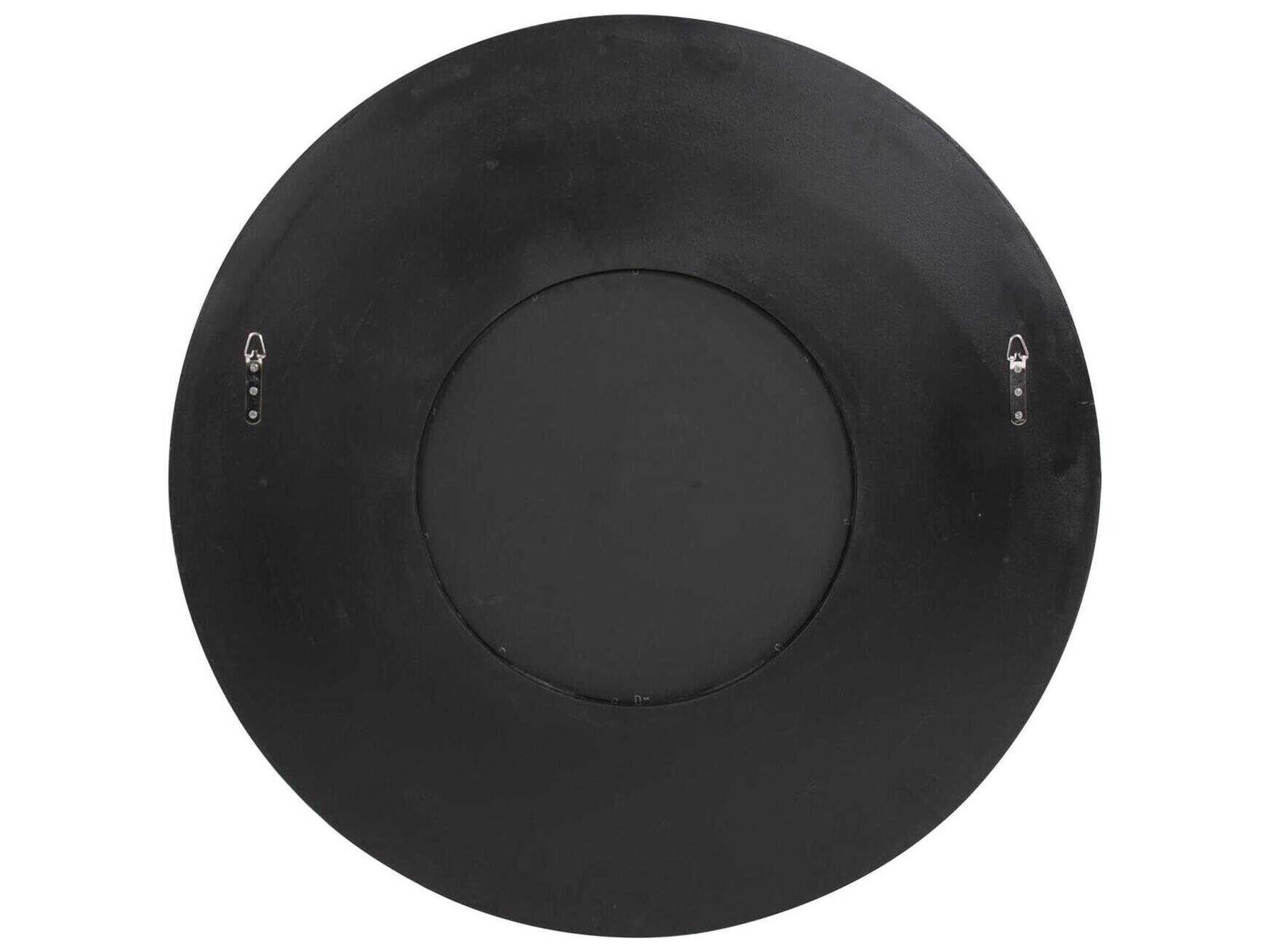 Howard Elliott Pablo Gray Round Wall Mirror