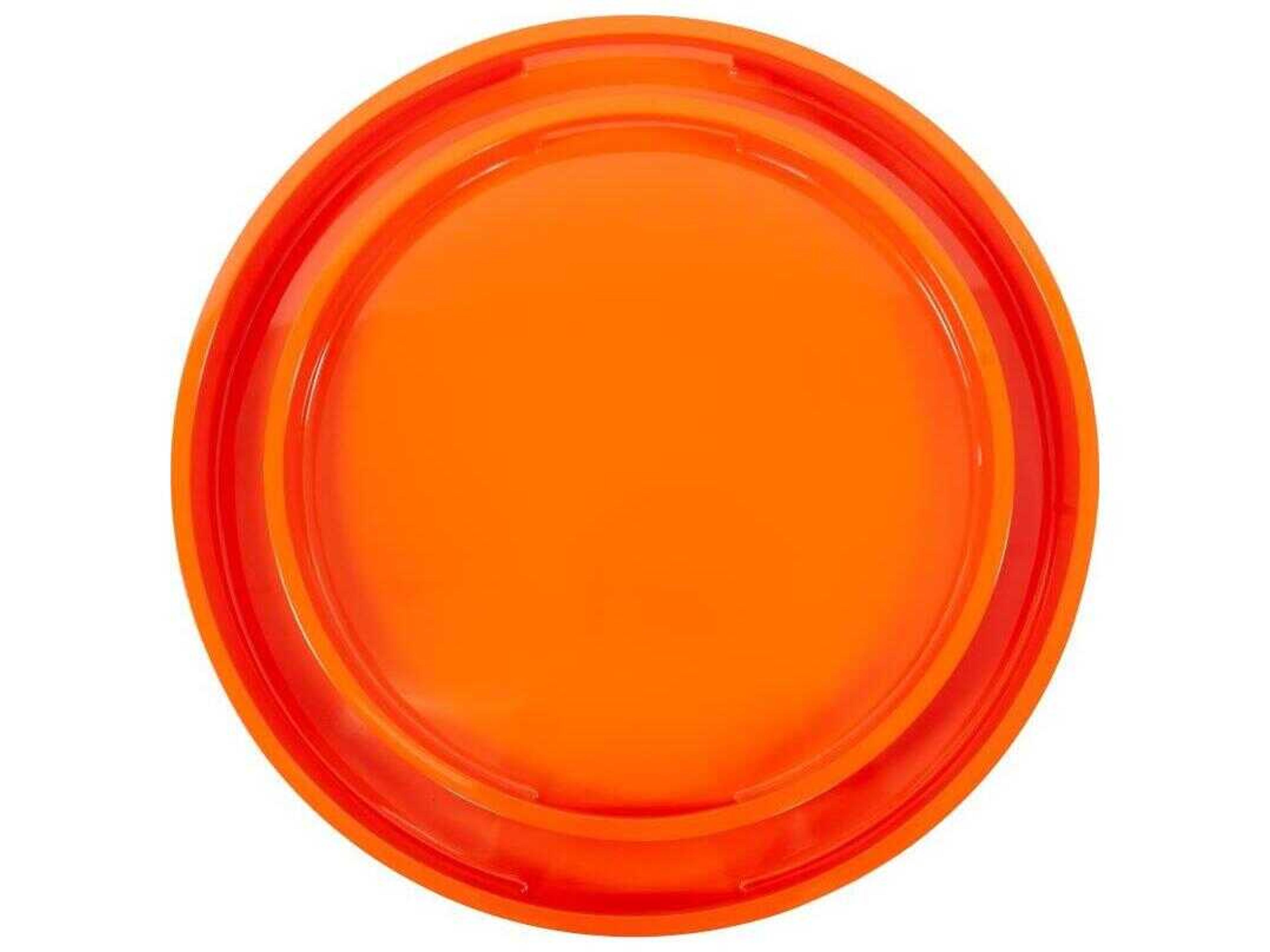 Howard Elliott Saint Tropez Glossy Orange Serving Tray Set of 2
