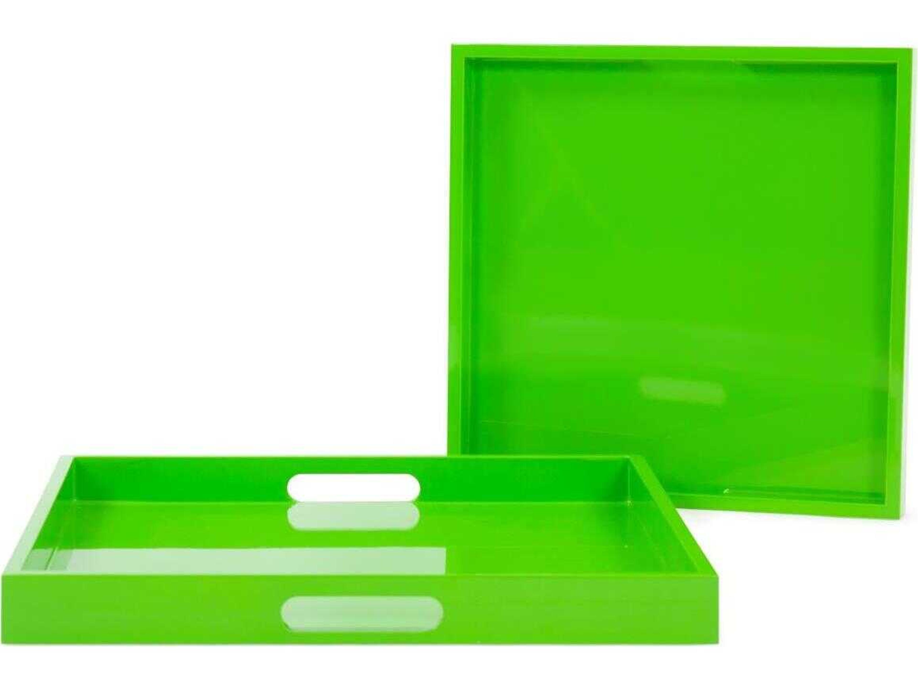 Howard Elliott Saint Tropez Glossy Orange Serving Tray Set of 2