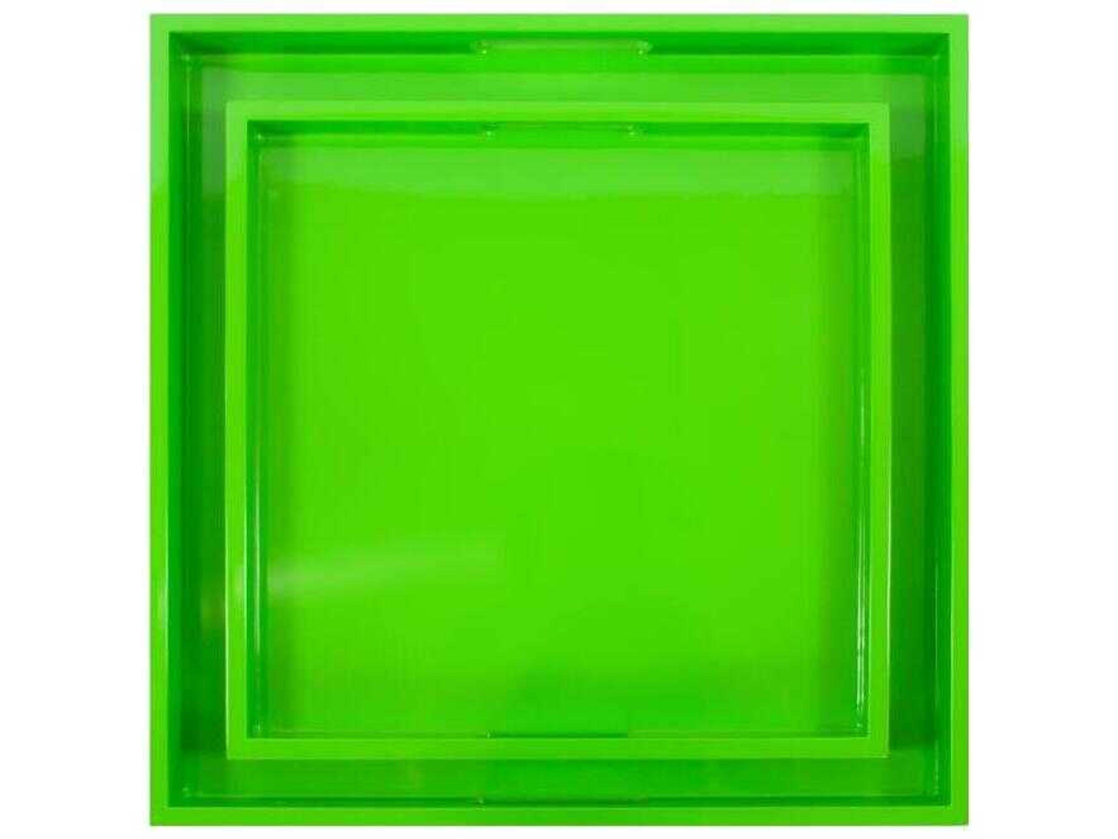 Howard Elliott Saint Tropez Glossy Orange Serving Tray Set of 2