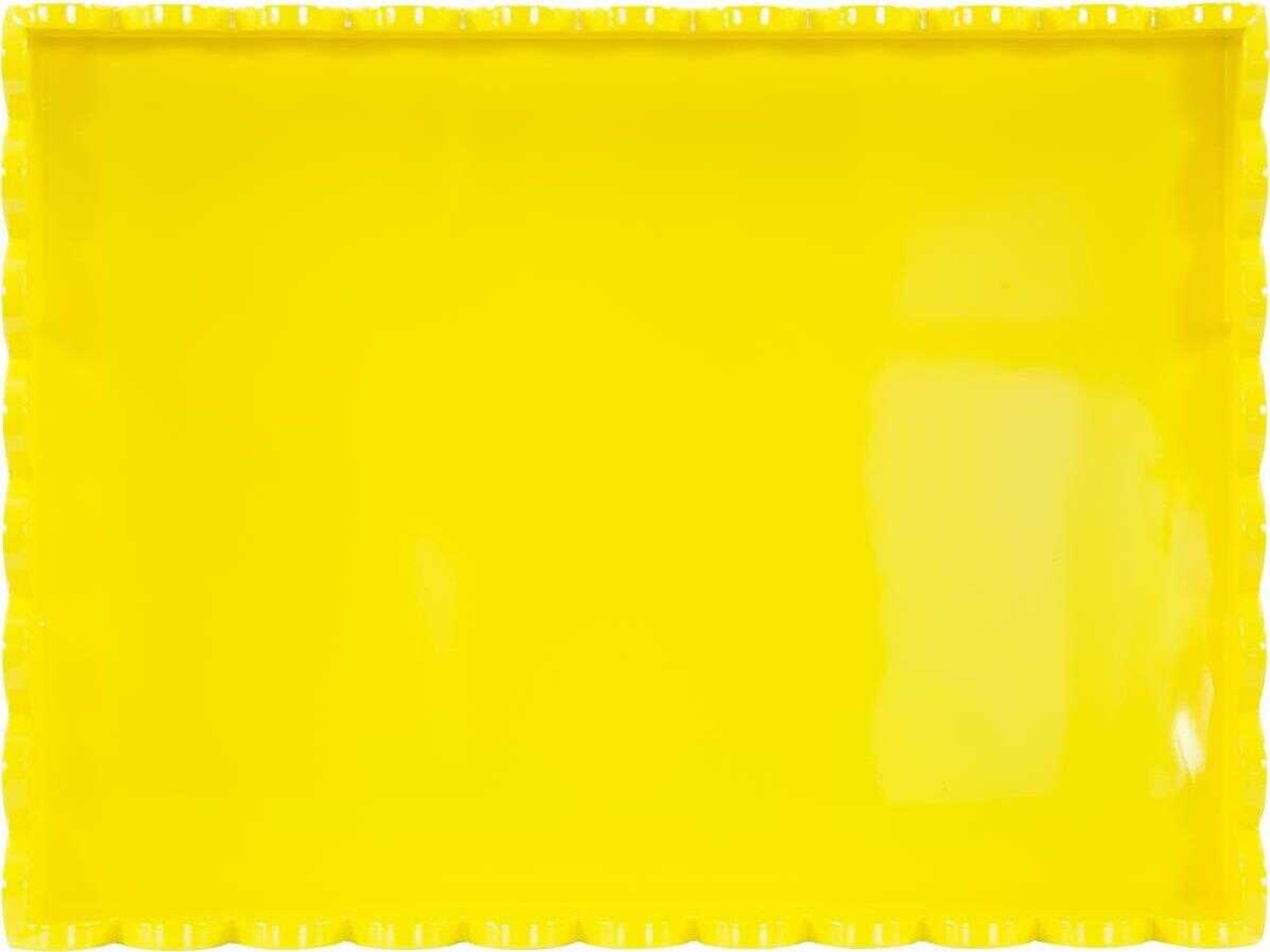 Howard Elliott Scalloped Riviera Glossy Yellow Serving Tray