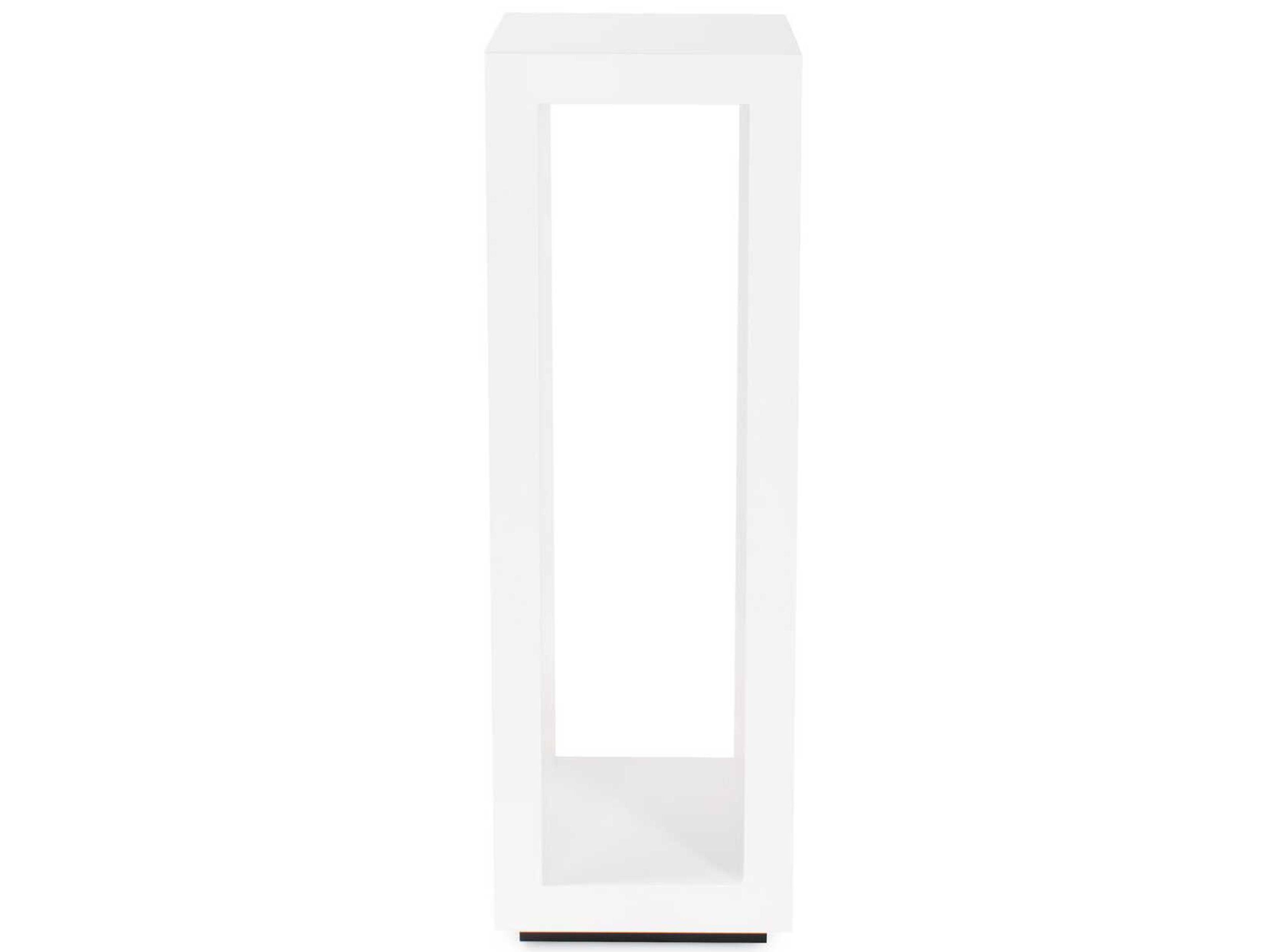 Howard Elliott Bianco Square Wood Glossy White End Table