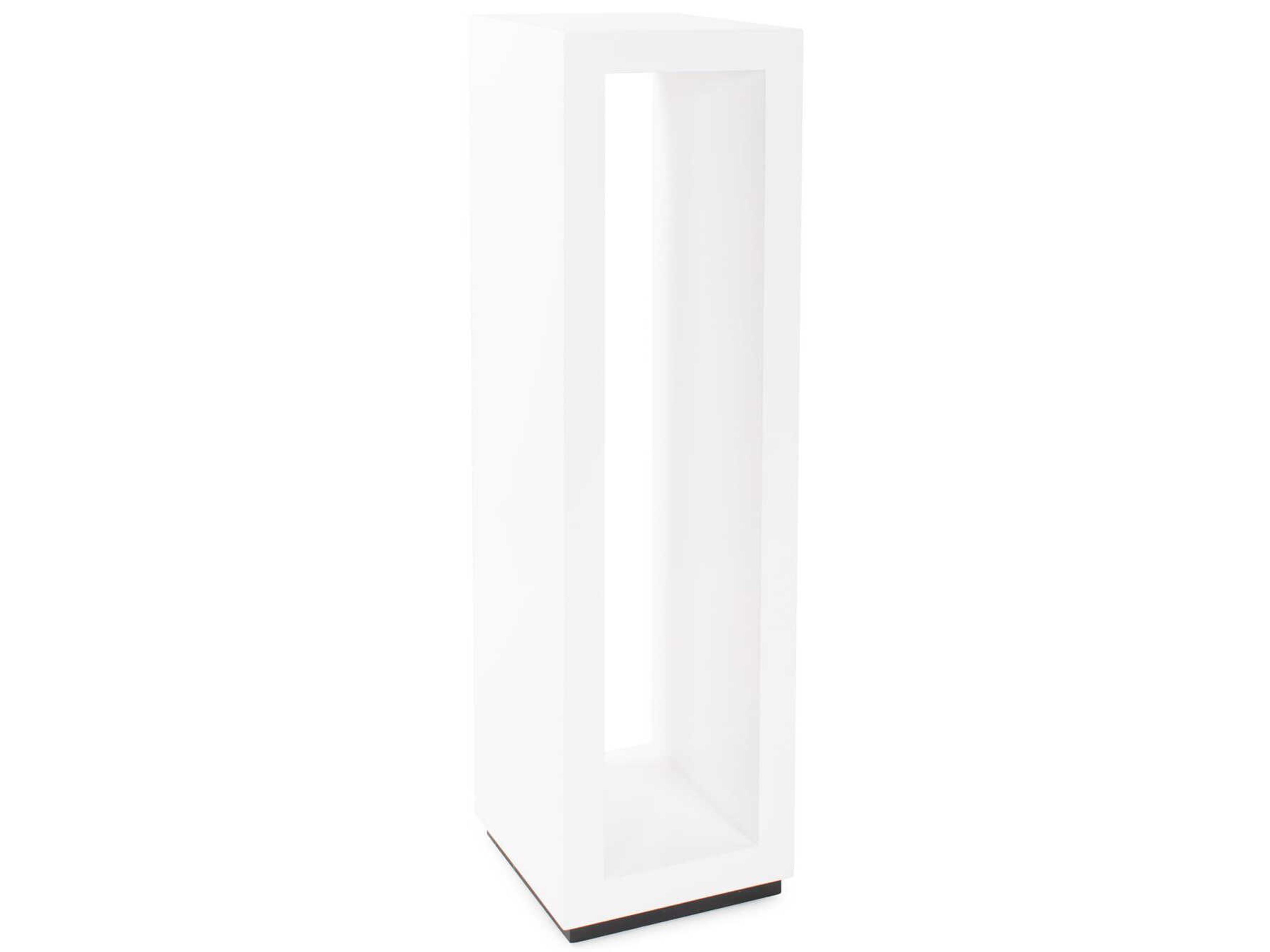Bianco Square Wood Glossy White End Table