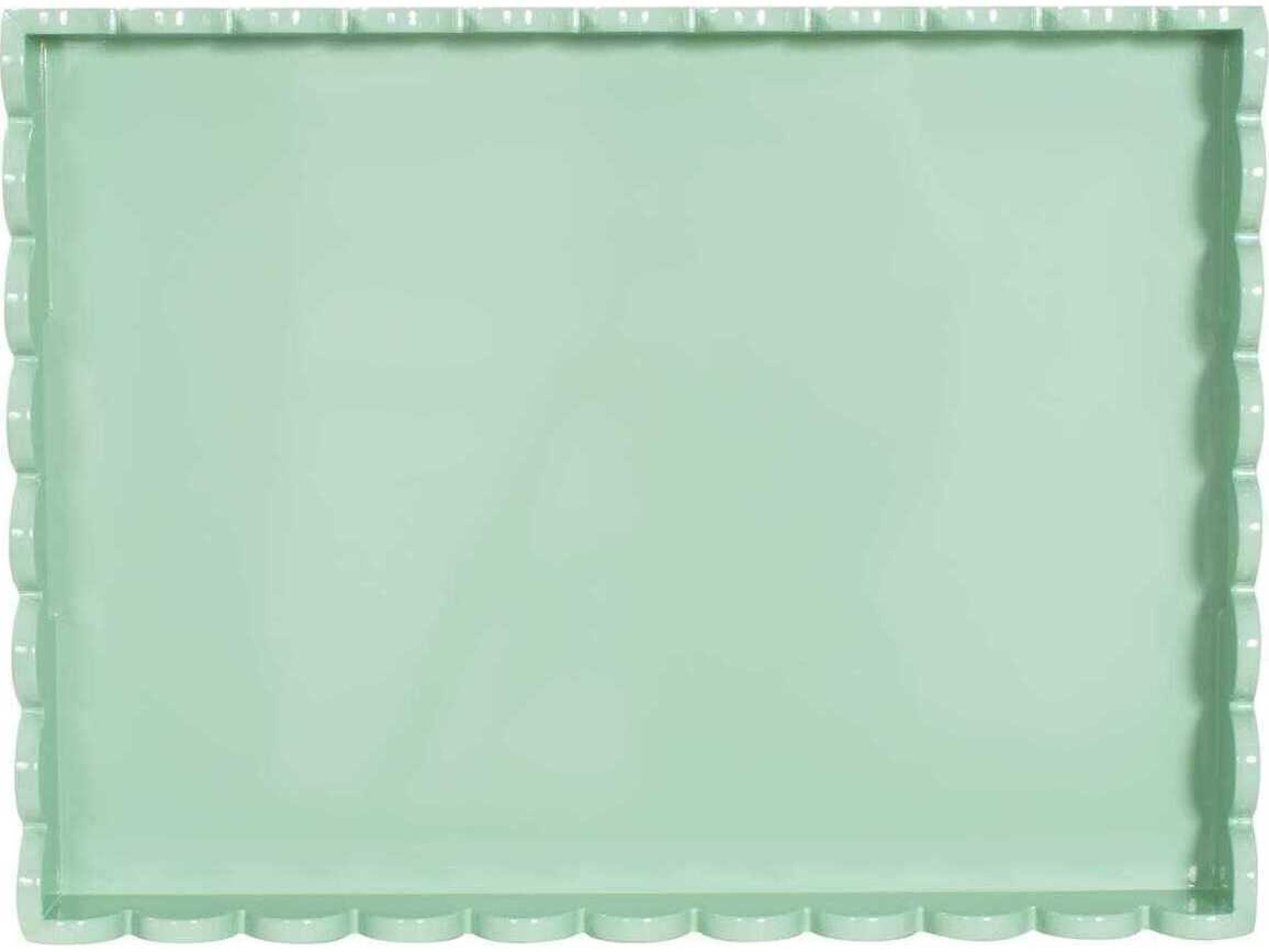 Howard Elliott Scalloped Riviera Light Green Serving Tray