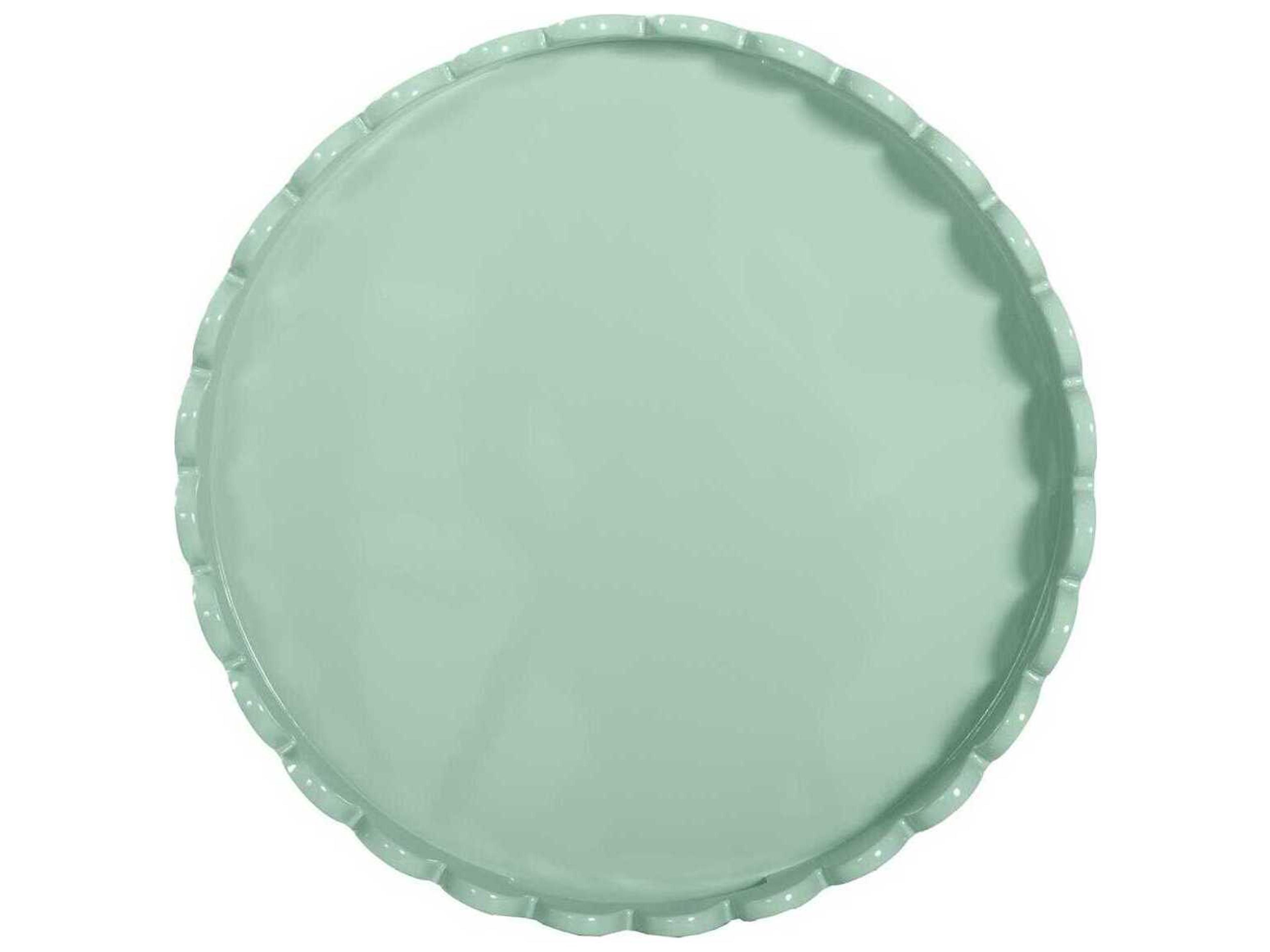 Howard Elliott Scalloped Riviera Light Green Serving Tray