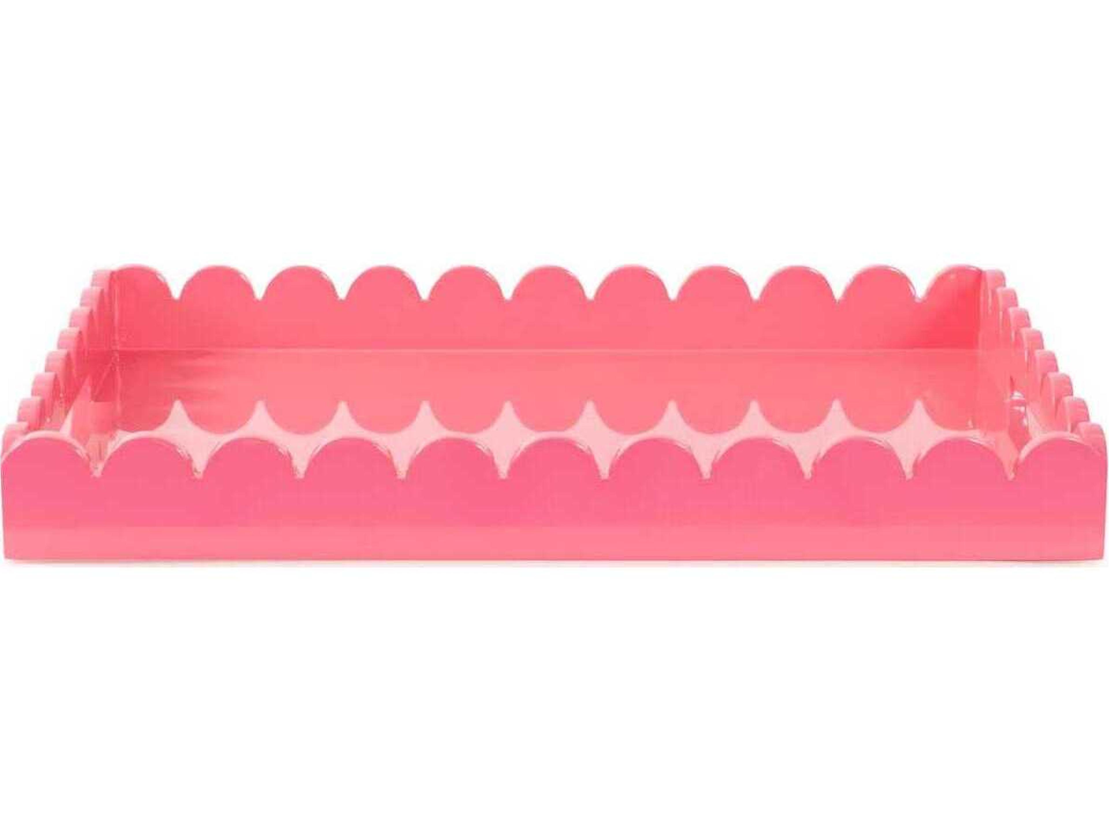 Howard Elliott Scalloped Riviera Blush Serving Tray