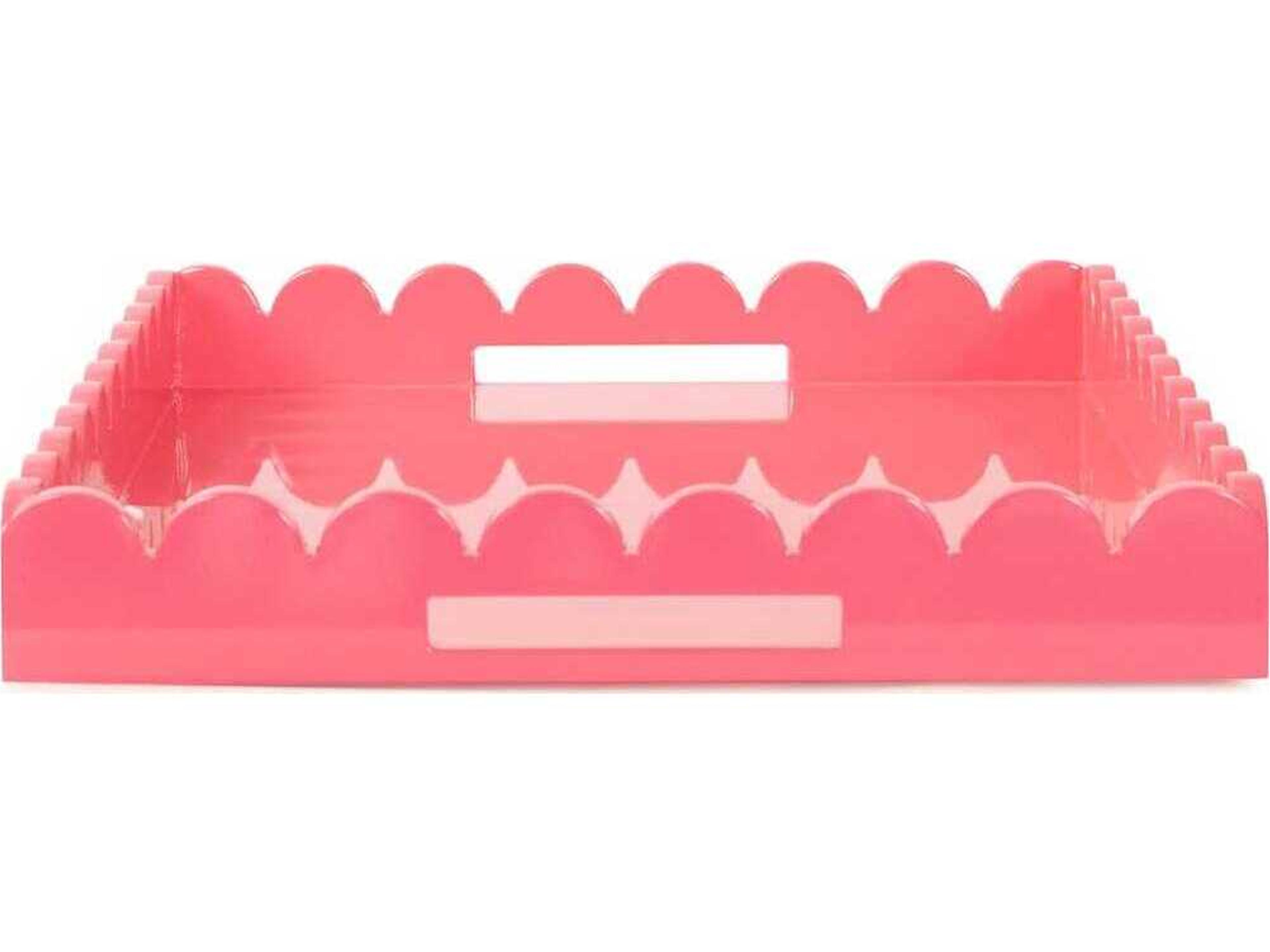 Howard Elliott Scalloped Riviera Blush Serving Tray