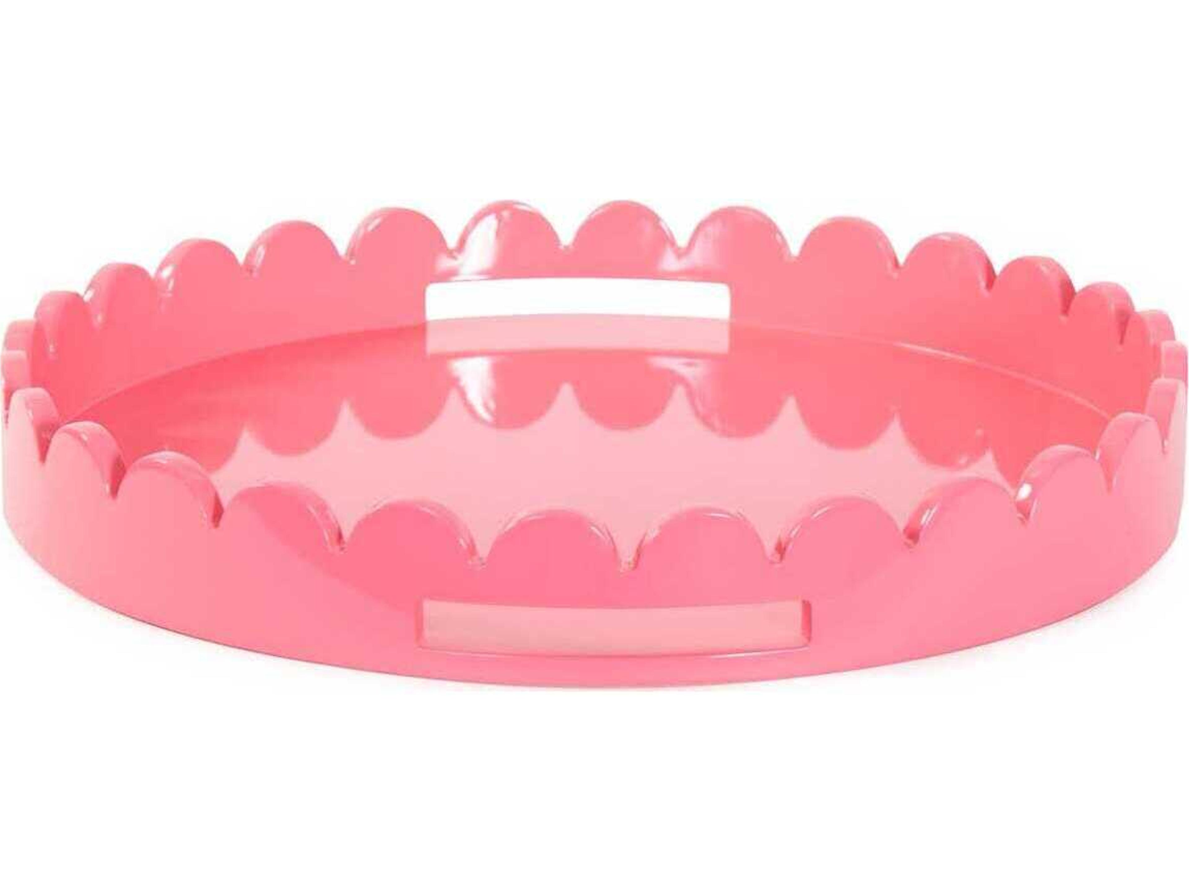Howard Elliott Scalloped Riviera Blush Serving Tray