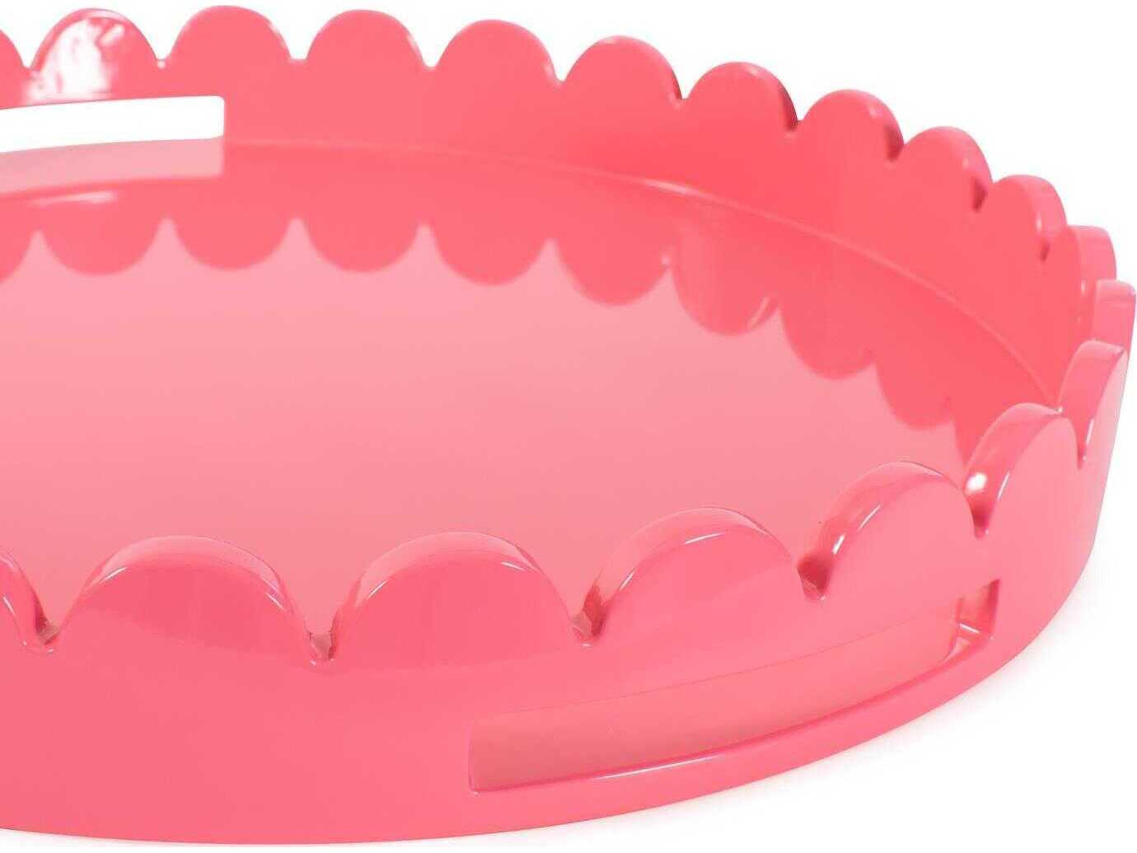 Howard Elliott Scalloped Riviera Blush Serving Tray