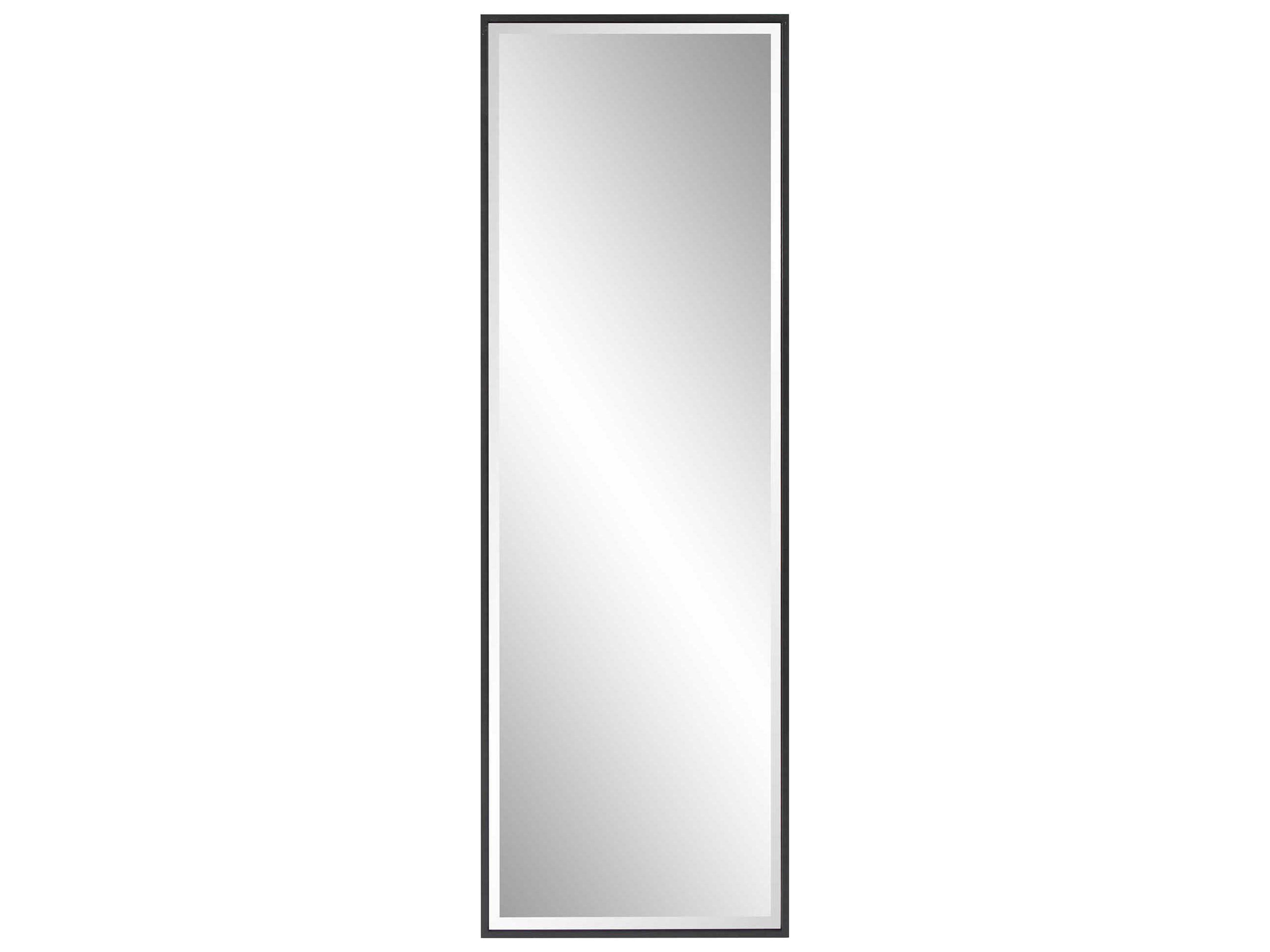 Howard Elliott Apollo Matte Black Rectangular Wall Mirror