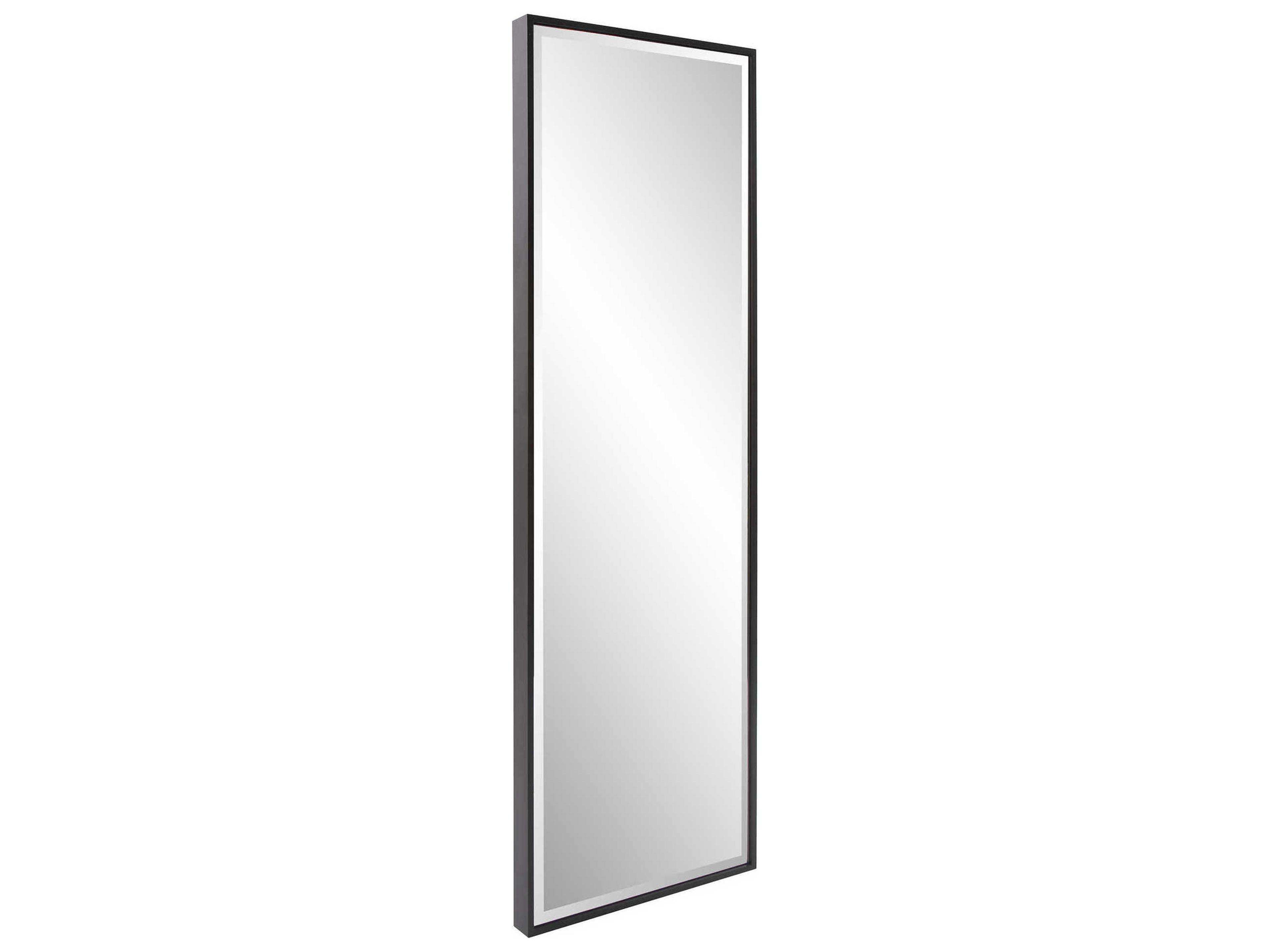Howard Elliott Apollo Matte Black Rectangular Wall Mirror